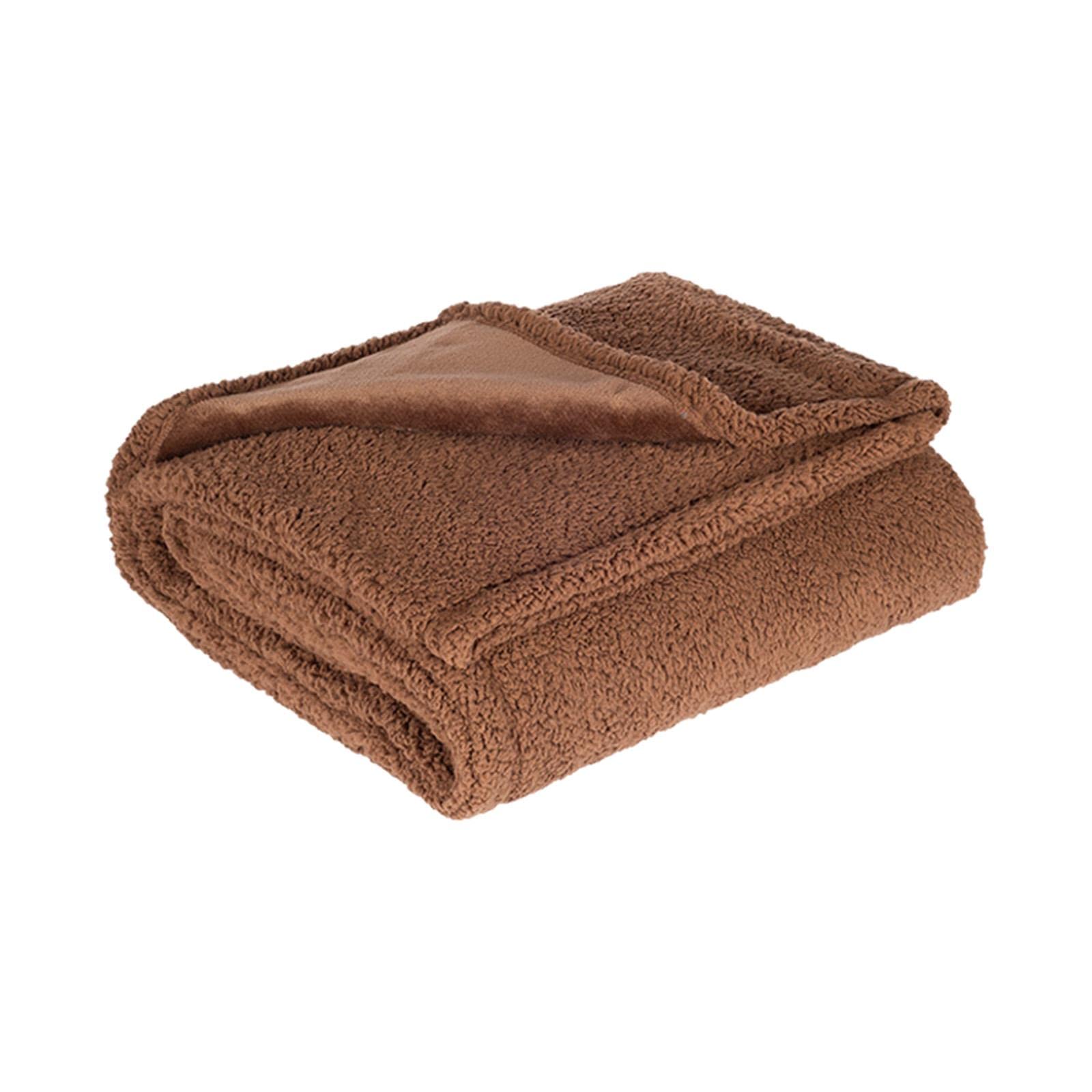 UJEAVETTE Dog Blanket Waterproof Flannel Puppy Blanket for Bed Water Resistant Coating Brown S