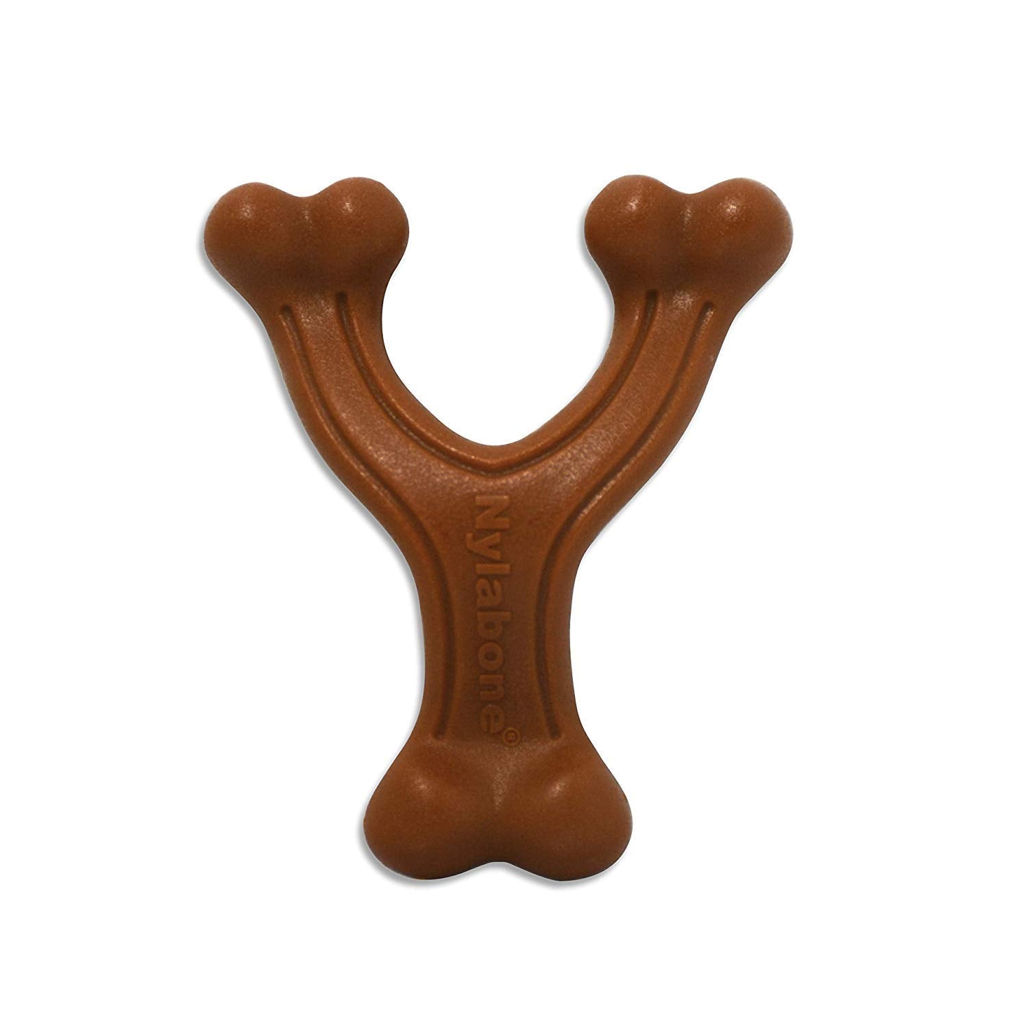 Nylabone 3 Pack Of Power Chew Wishbone Chew Dog Toys, Regular, Bison Flavor