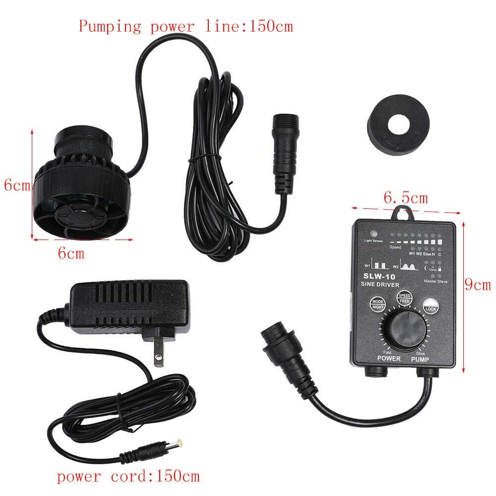 Jebao Slw Series Aquarium Fish Tank Sine Wave Flow Wave Maker Pump With Controller (Slw-10)