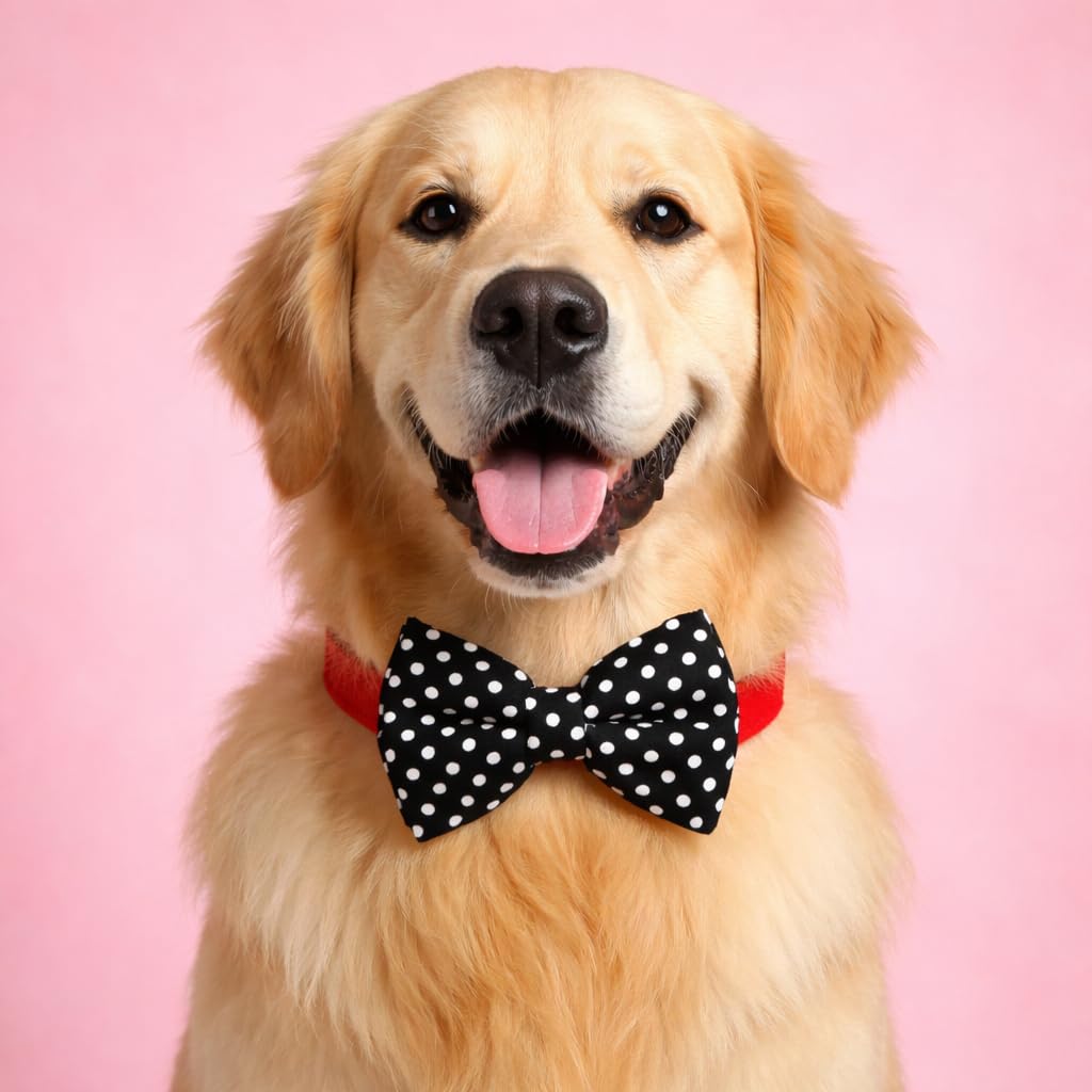 That Dog In Tuxedo Twinkle Dots Dog Bow Tie Bowtie With Collar (Size  Xl)