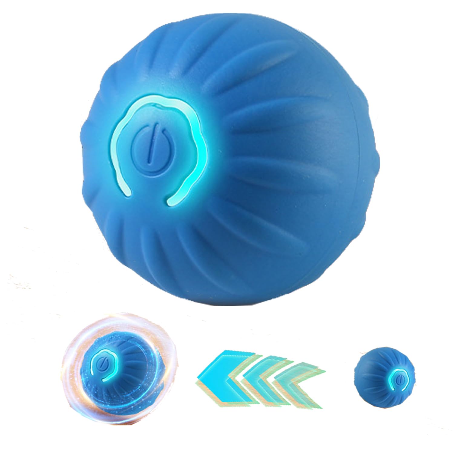 Winb Interactive Led Dog Ball (2 Inch)- Usb Rechargeable Motion-Activated Rolling Toy For Small Dogs, Dogs Ball Play And Wicked 