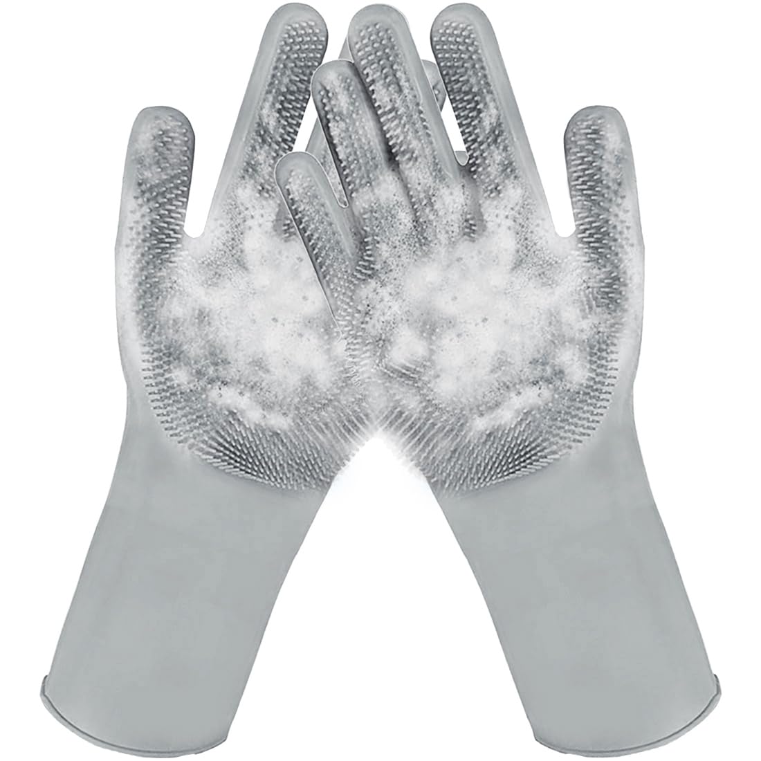 Metopets Dog Washing Gloves With Rubber Bristle Scrubber, Gentle Dog Bath Gloves Cat Shampoo Brush Supplies, Massaging, Bathing 
