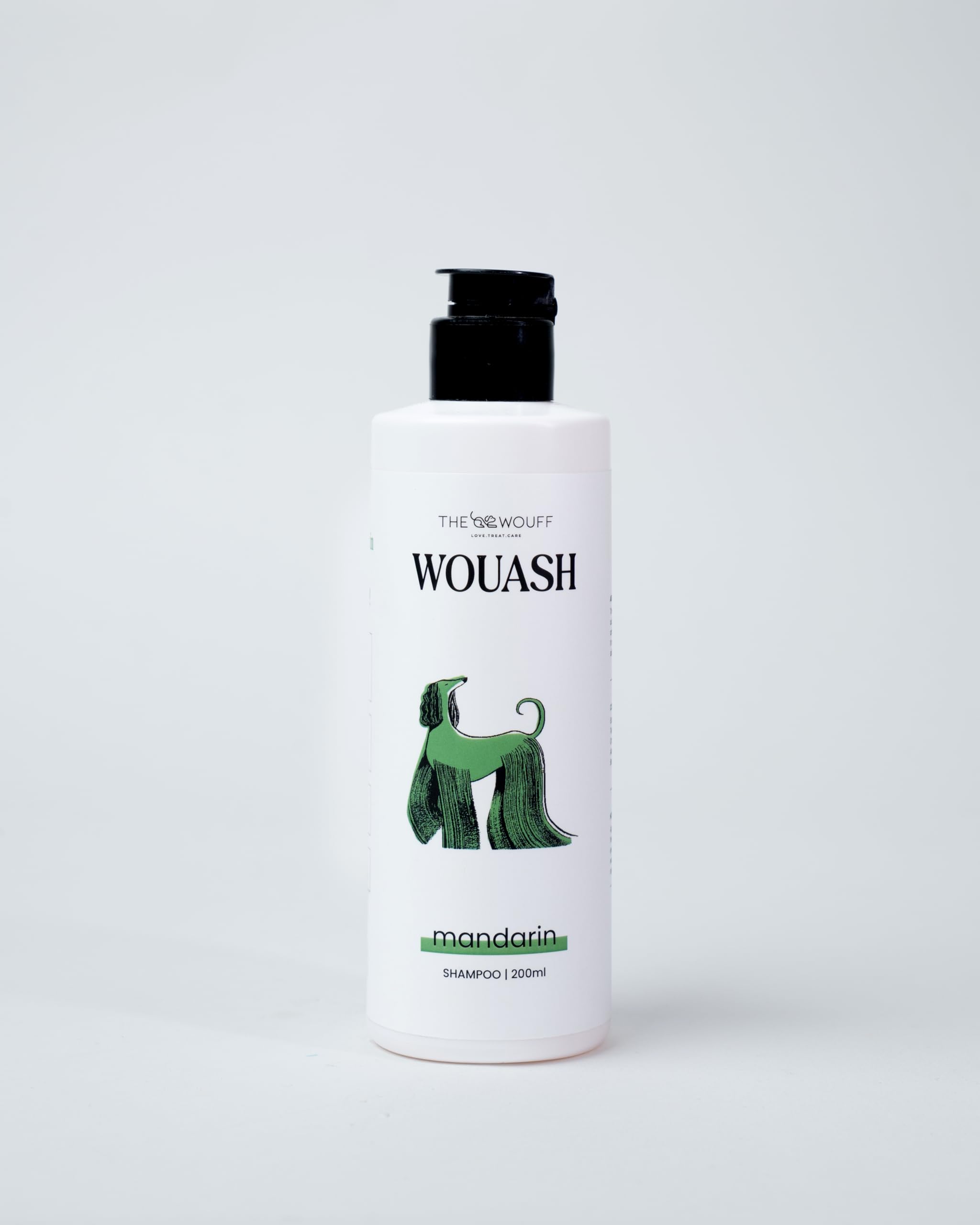 The Wouff Wouash Dog Shampoo  Mandarin Scent, 200Ml | Gentle, Natural Pet Wash For All Dogs | Deep Clean & Fresh Fragrance | Su