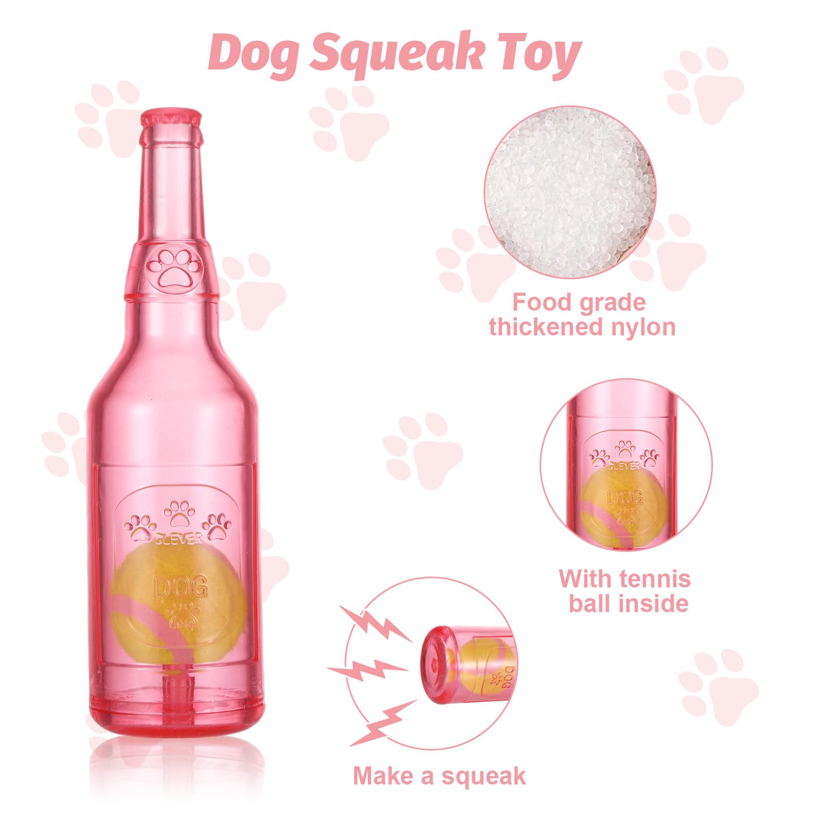 Water Bottle Dog Toy,Crunchnplay Bottle Toy For Dogs,Floating Dog Chew Toys,Squeaky Dog Toys For Aggressive Chewers,Dog Toy Wate