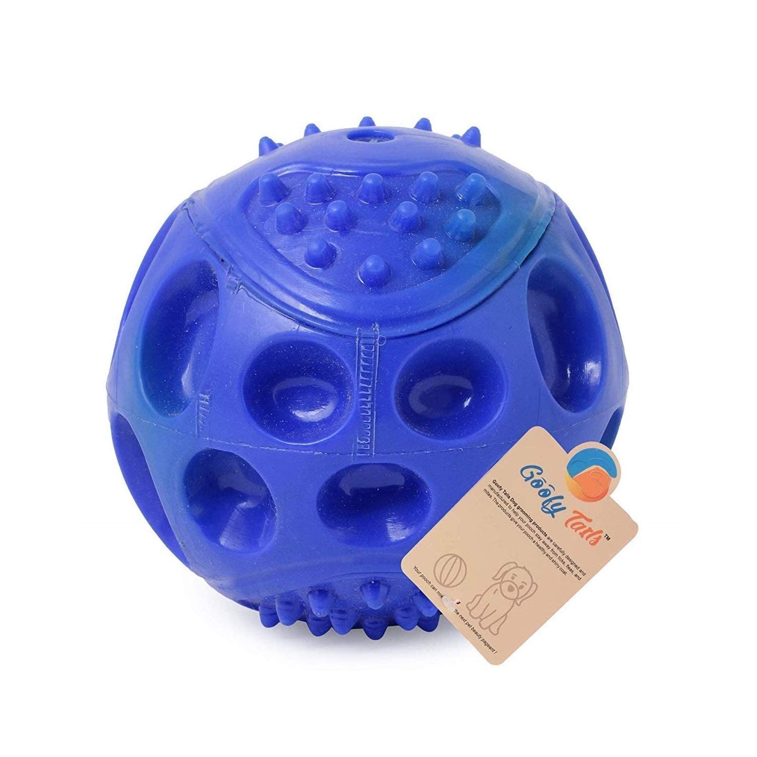Goofy Tails Dog Ball Dog Toys Combo, Hard Squeaky Rubber Ball + Hole Ball Toys For Dogs, Chew Toys For Dogs, Squeaky Toys For Do