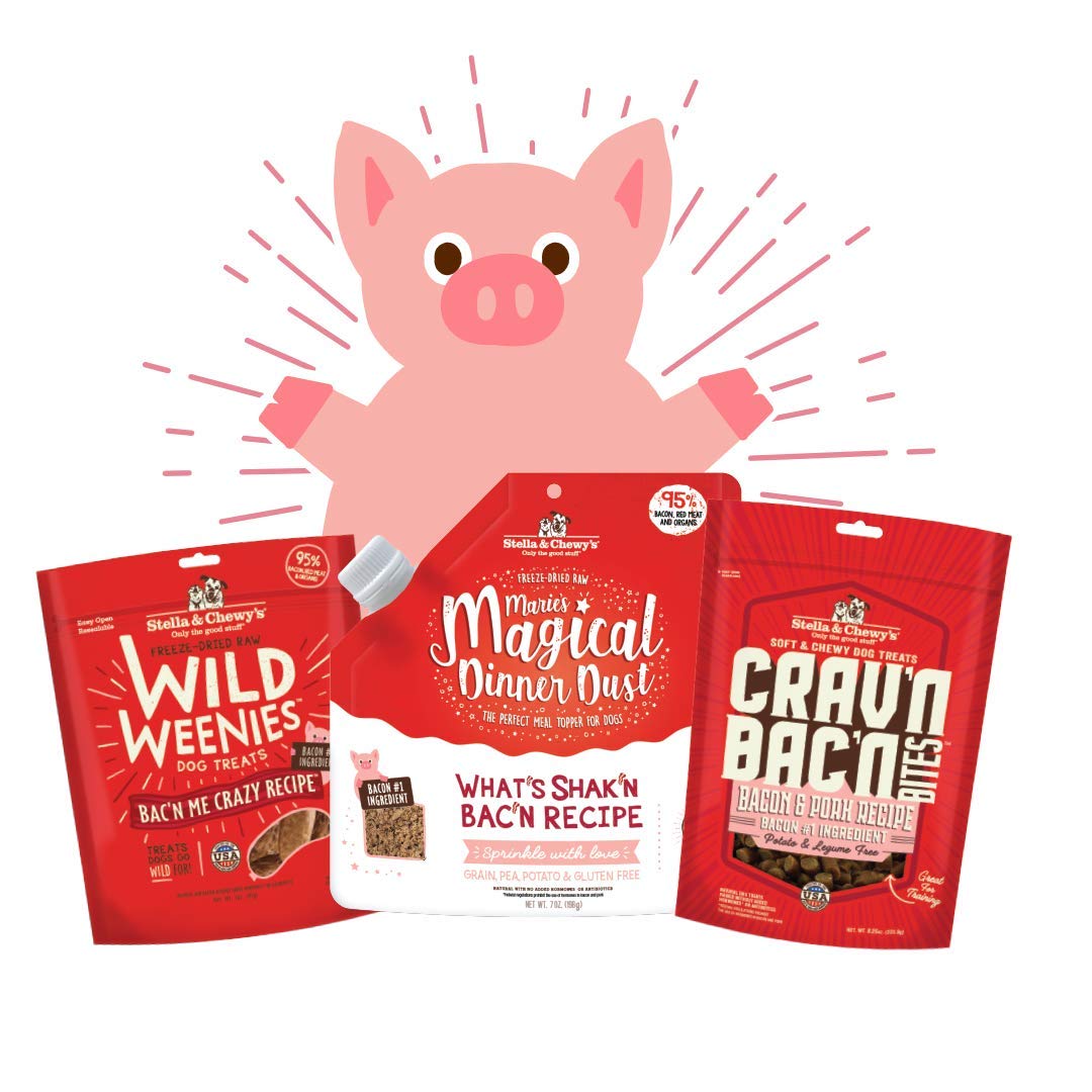 Stella & Chewys Cravn Bacn Dog Treats Bacon & Chicken Recipe, 8.25 oz. Bag