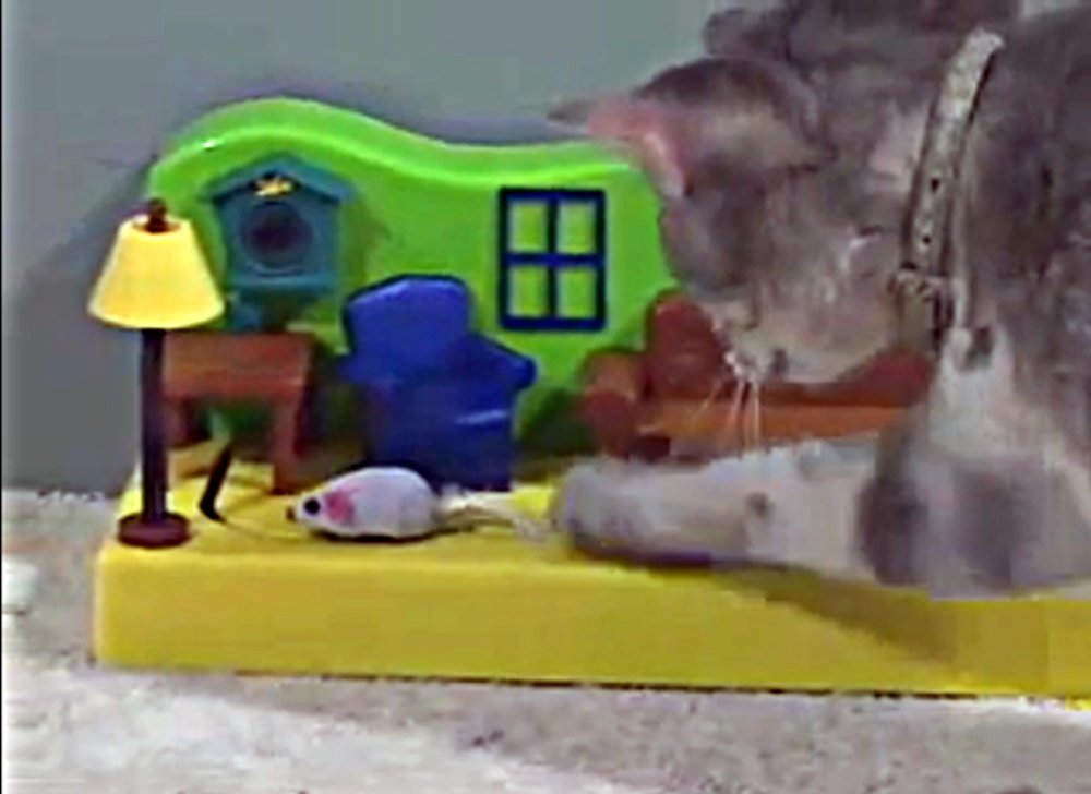 Cat Dancer Mouse in the House Toy - 20 IN, Yellow Fabric/Fleece, Model 701