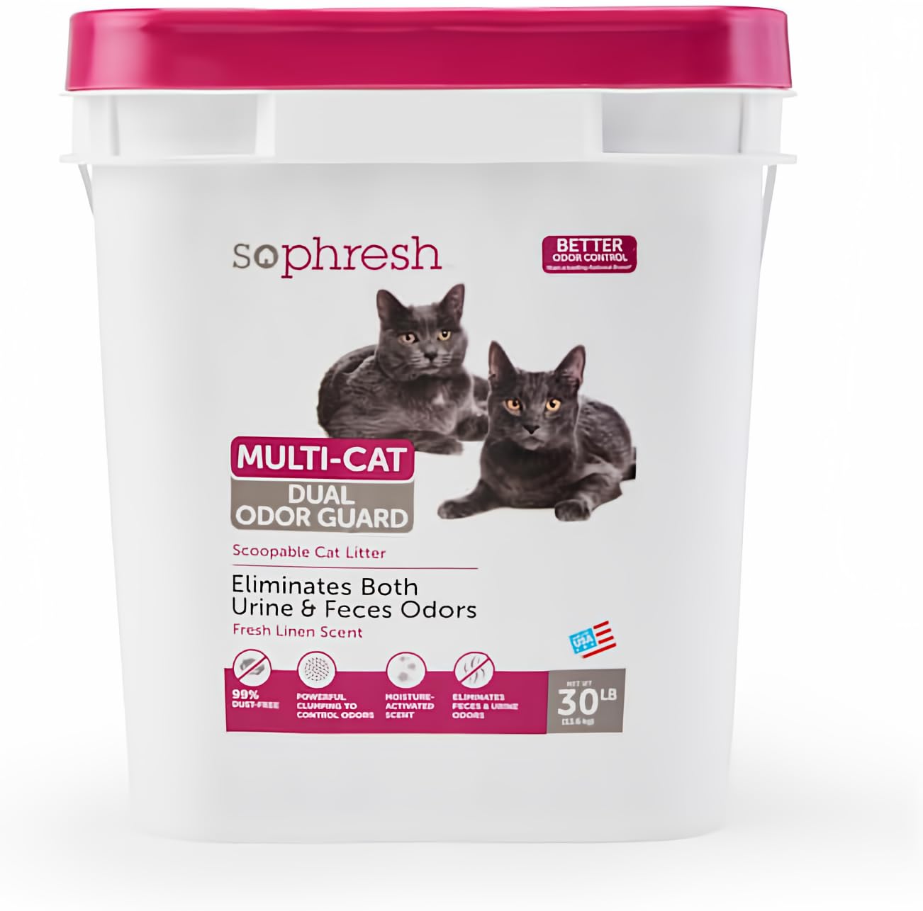 So Phresh Dual Odor Guard Scoopable Cat Litter 30 lbs.