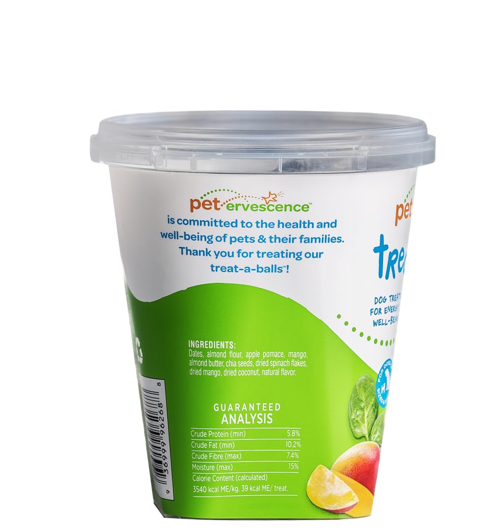 TREAT-A-BALLS Nutritious All Natural Bulk Dog Treats - Vegan, Fiber-Rich, Human-Grade - All Breeds, Sizes, Ages - Made in New Ze