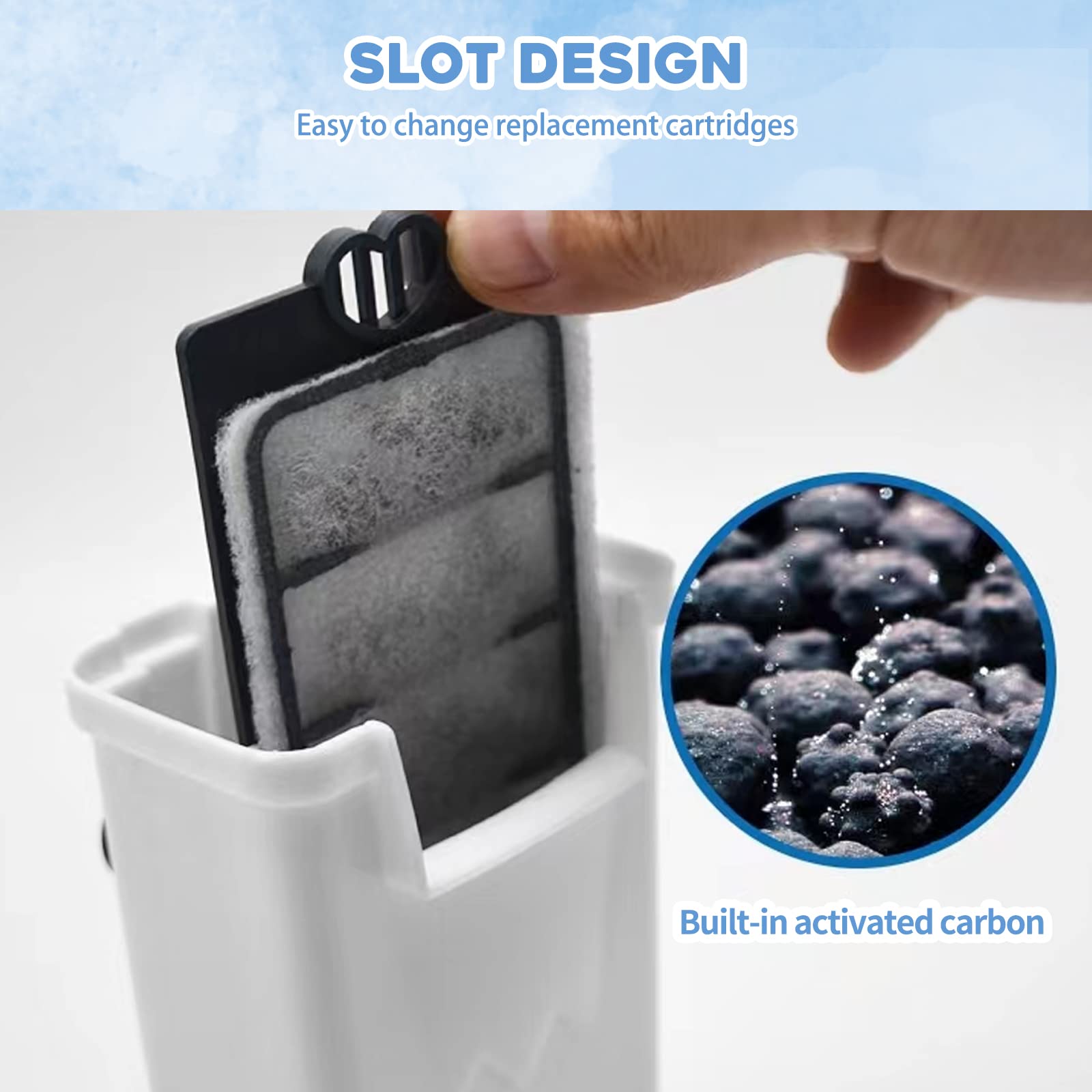 Moonorange Auqarium Filter Cartridges, Filter Replacement Plates, Turtle Tank Filter Sponges, Suit For 3.5W 280L/H Low-Water Fil
