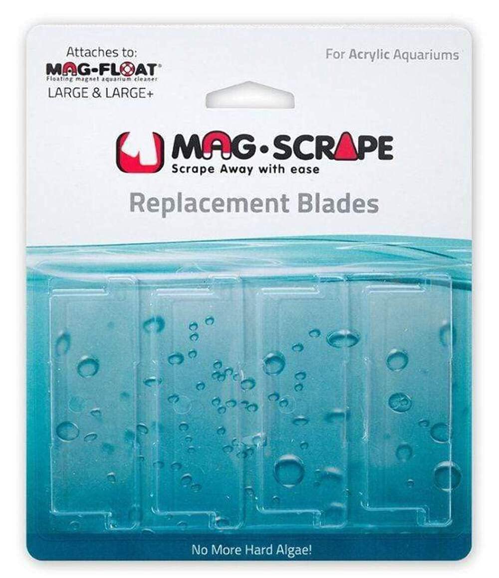 Mag-Float Replacement  & + Scraper Acrylic Blade 4-Pack