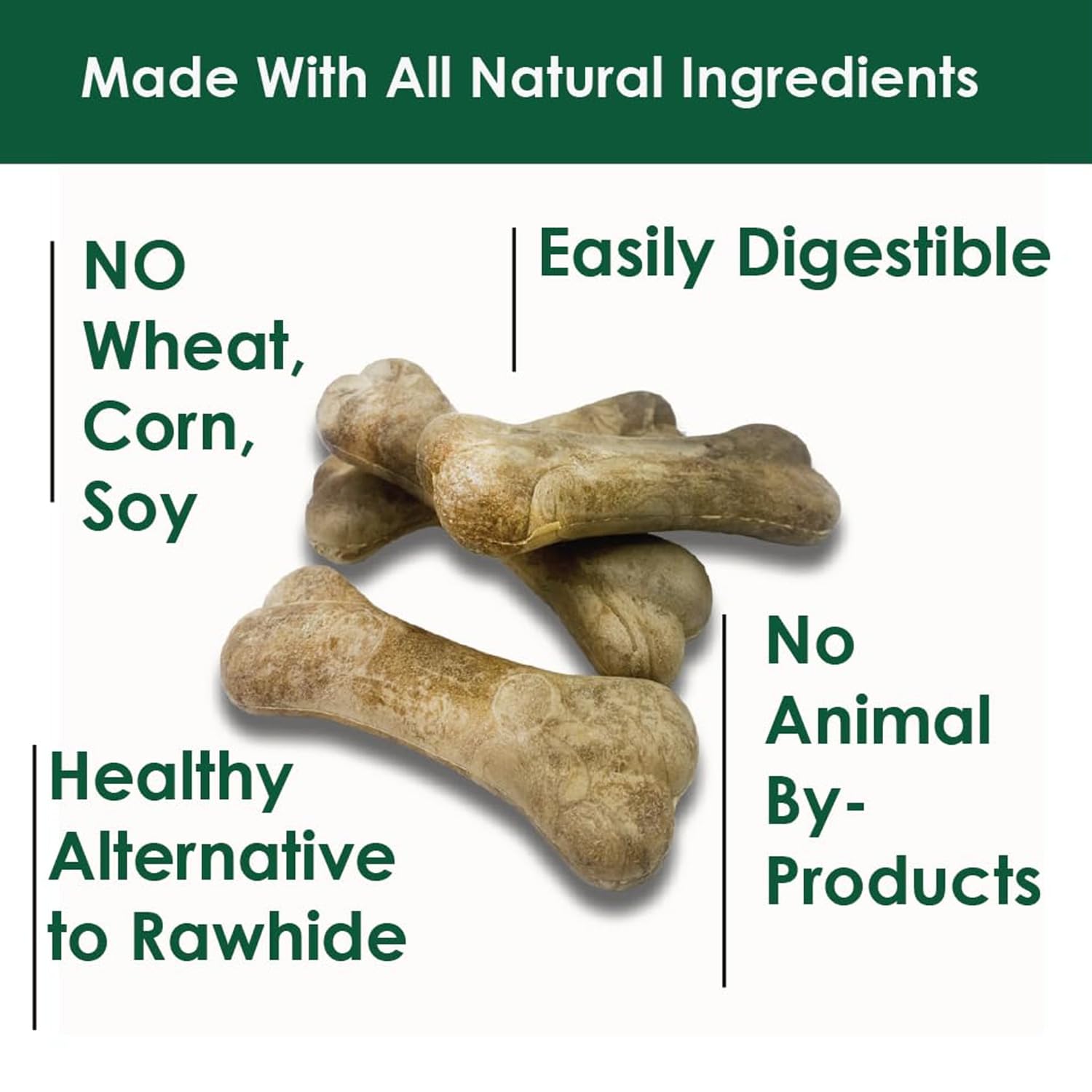 Bonies Natural Calming Formula Small-Sized Single Bone - Contains Chamomile & Lavender, Help Anxiety, Excessive Barking & Trembl