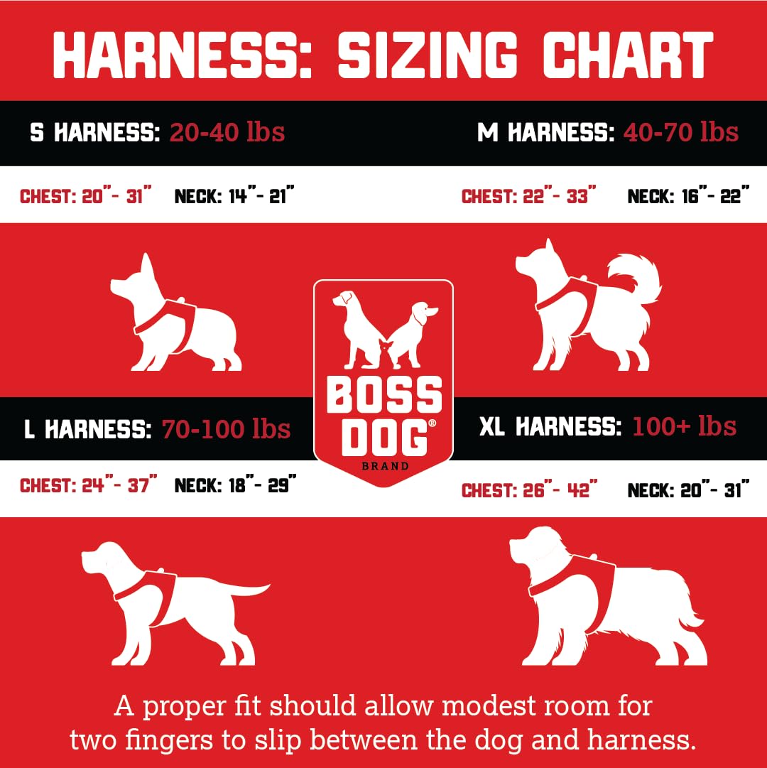 Boss Dog Tactical Harness, Black, X-Large