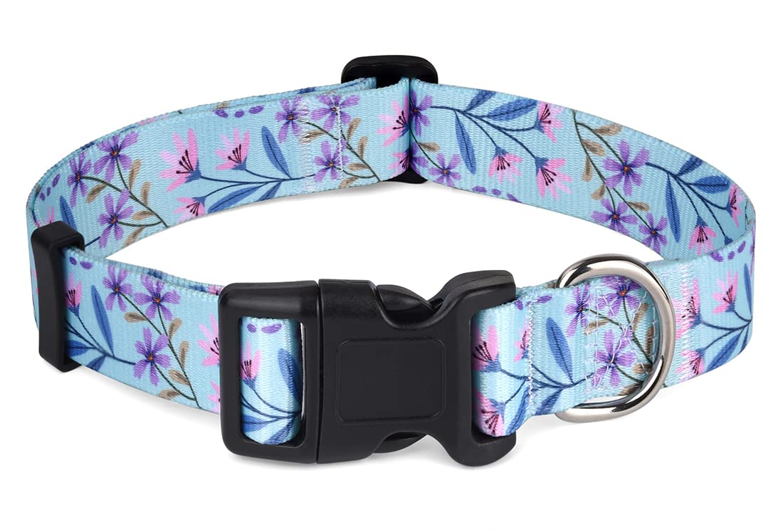 Hqyddmi Halloween Dog Collar With Pumpkin Bat Cats, Ghosts Print, Soft Comfortable Adjustable Collars For Small Medium Large Dogs(Halloween,L)