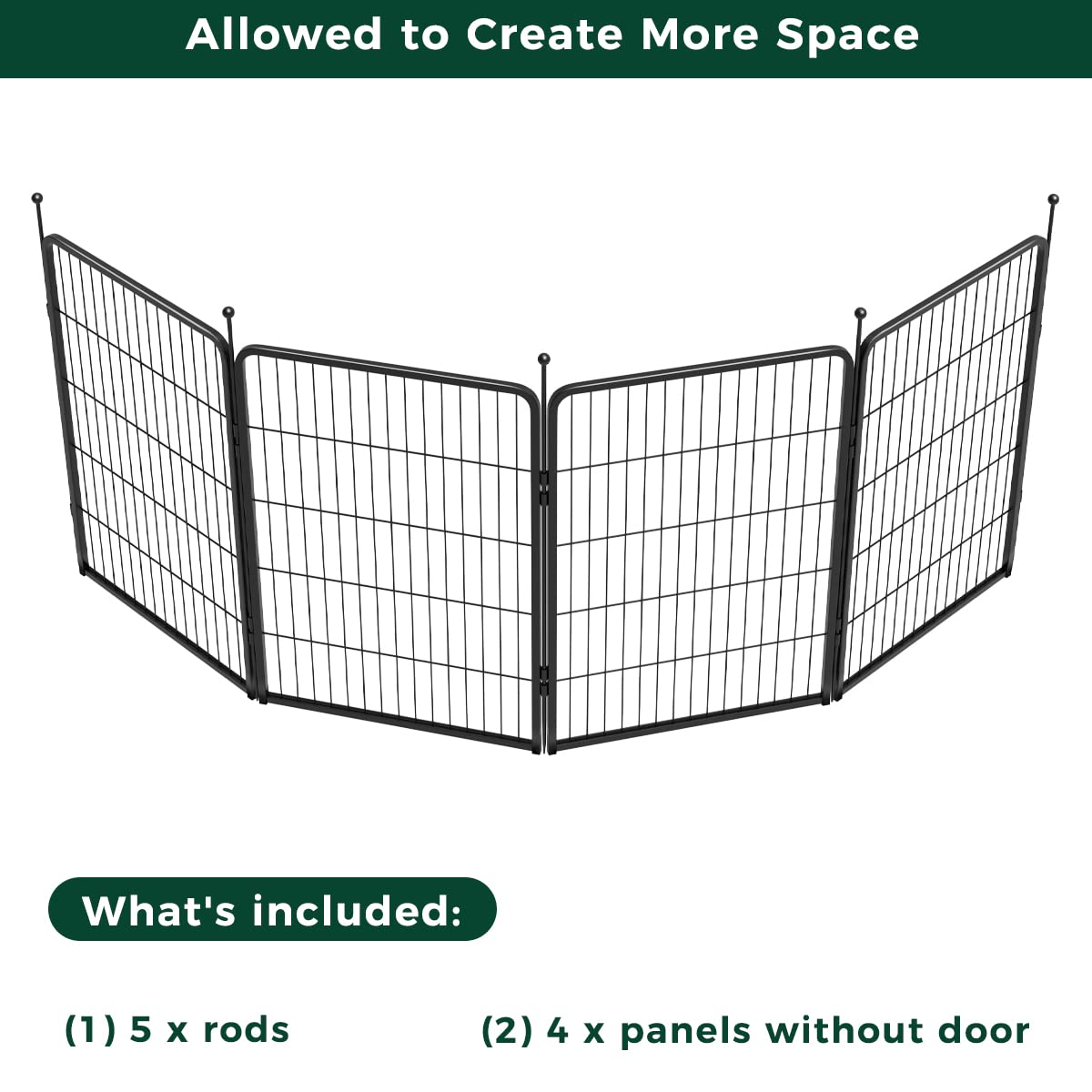 Fxw Rollick Dog Playpen For Yard, Rv Camping, 40 Inch 4 Panels For Medium And Large Dogs│Patented