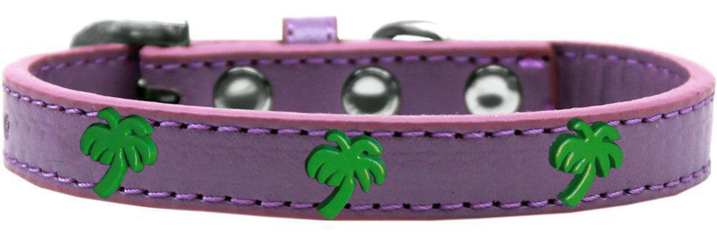 Mirage Pet Products 631-24 LV20 Green Palm Tree Widget Dog Collar, Size 20, Lavender