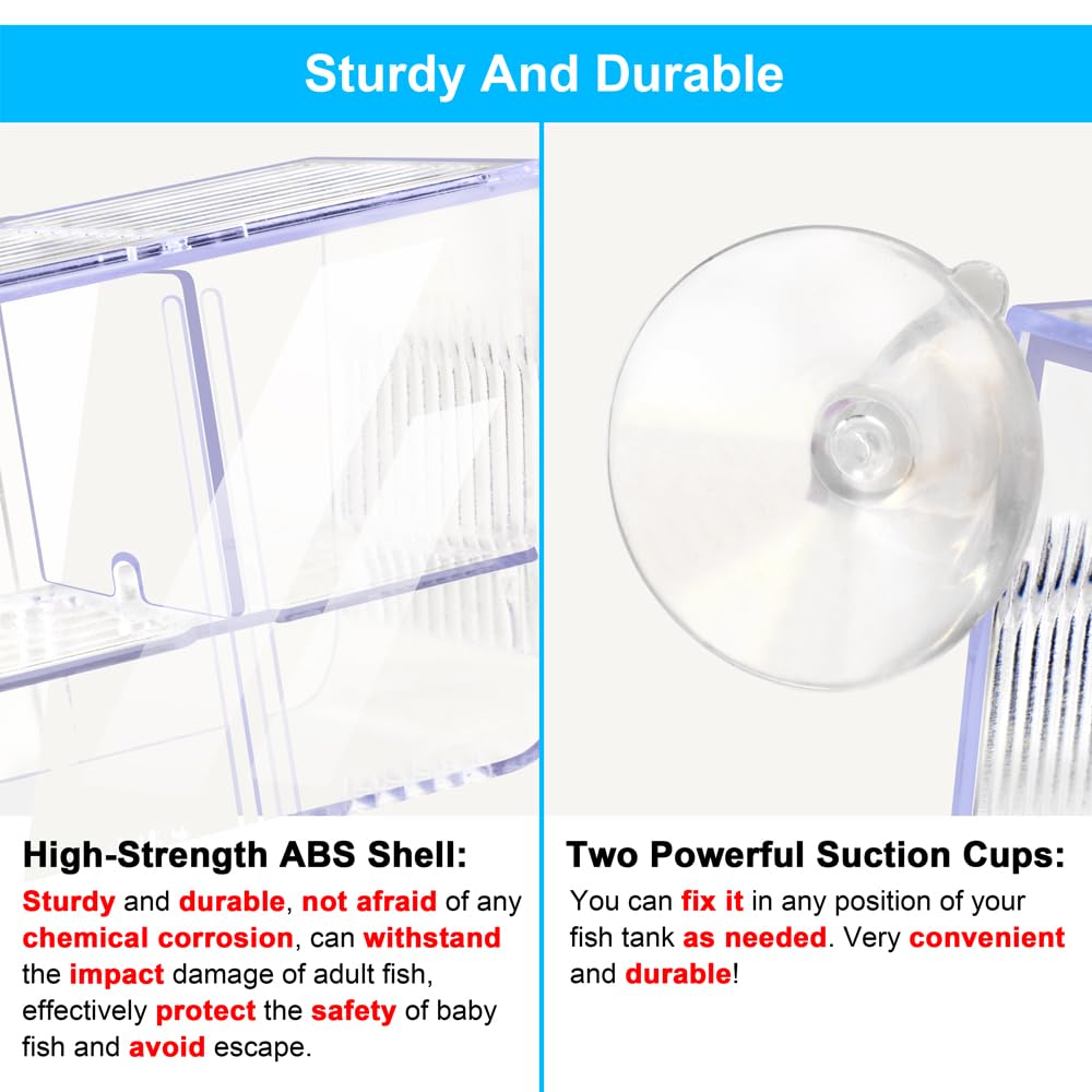 DaToo Fish Breeding Box Aquarium Holding Tank Transparent Fish Isolation Box Acclimation Hatchery Incubator Breeder Box for Baby