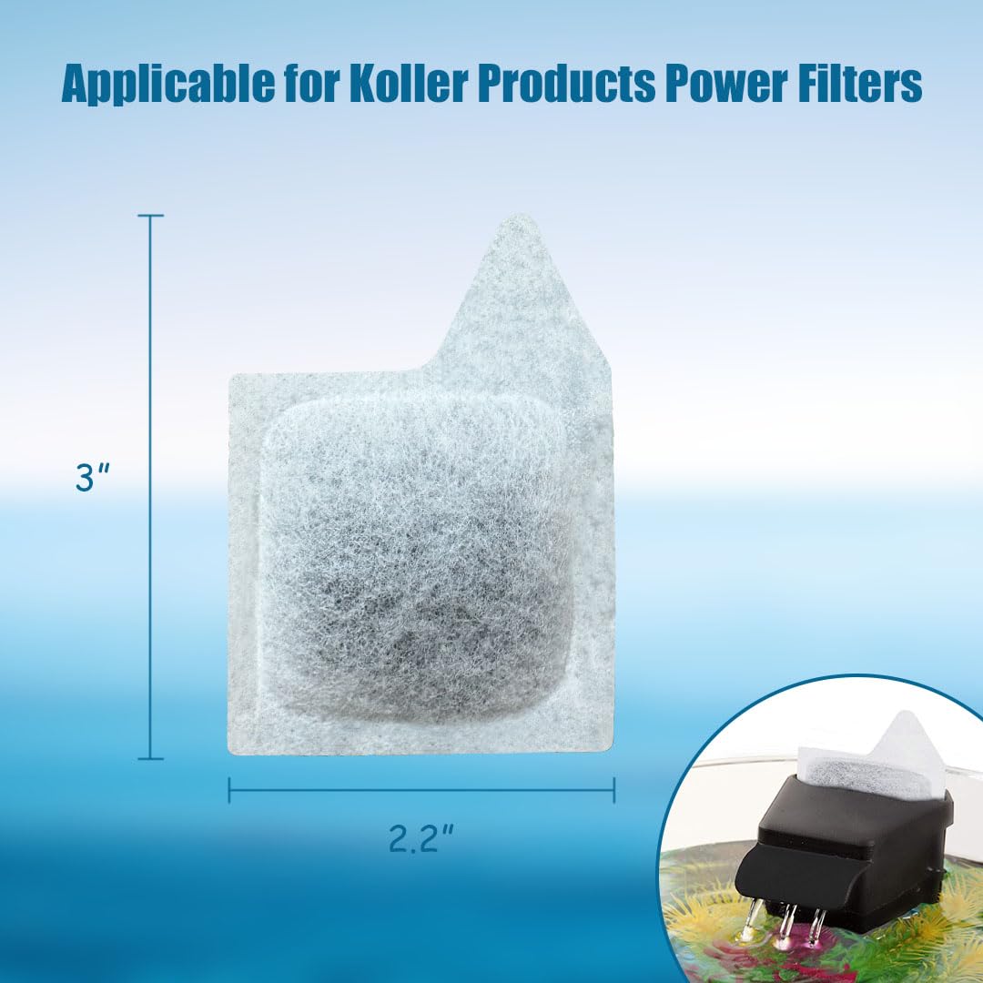 SW PRODUCTS XS 6-Pack Filter Cartridges for Koller Products Fish Tanks - Replacement Filters