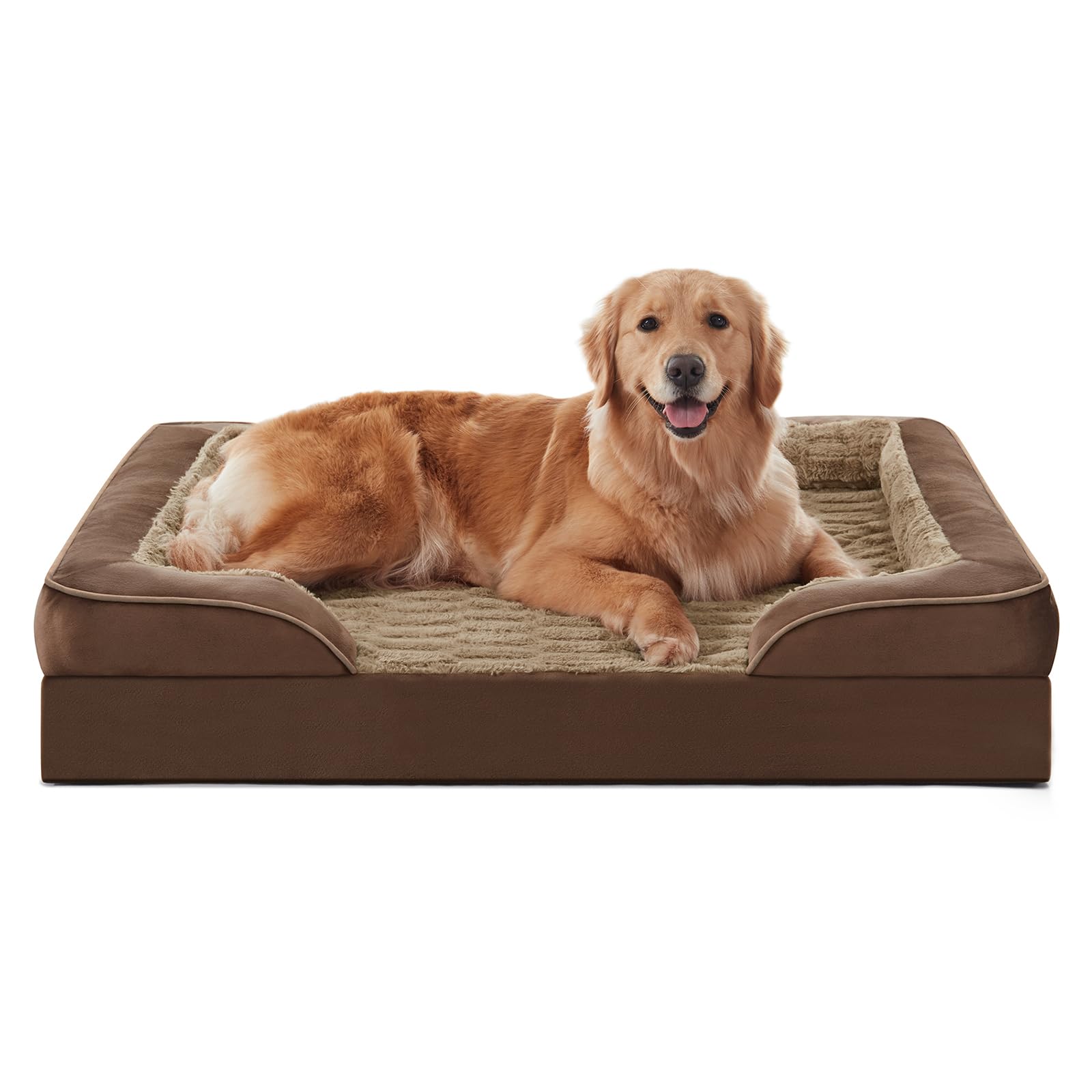 Furtime Orthopedic Bed For Large Dogs, Xl Washable Dog Beds Large Sized Dog, Comfy Supportive Foam Pet Couch Bed With Removable 