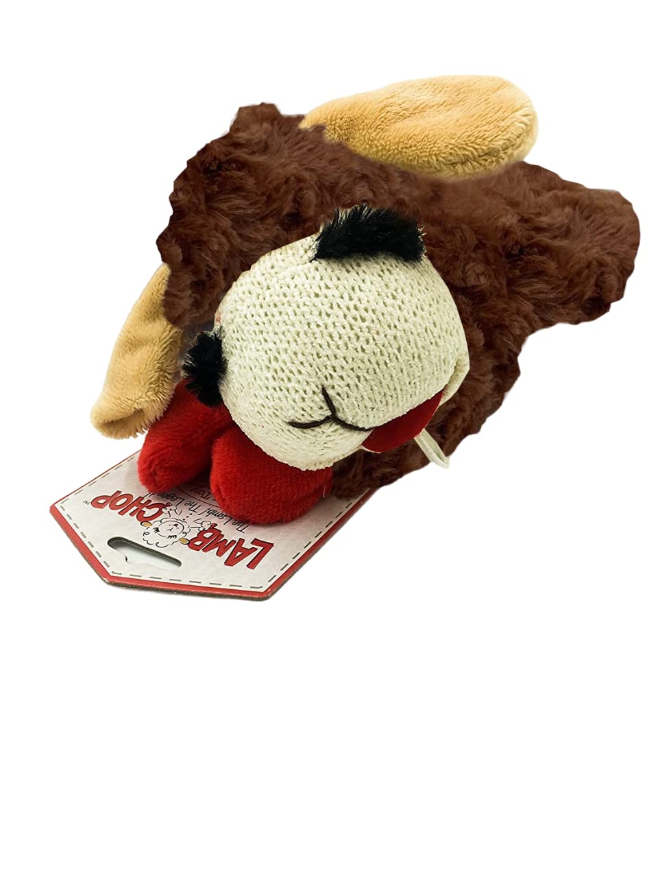 Multipet Lamb Chop Plush Dog Toy, Lamb Chop Squeaker Toy, Officially Licensed (Brown, 6'')