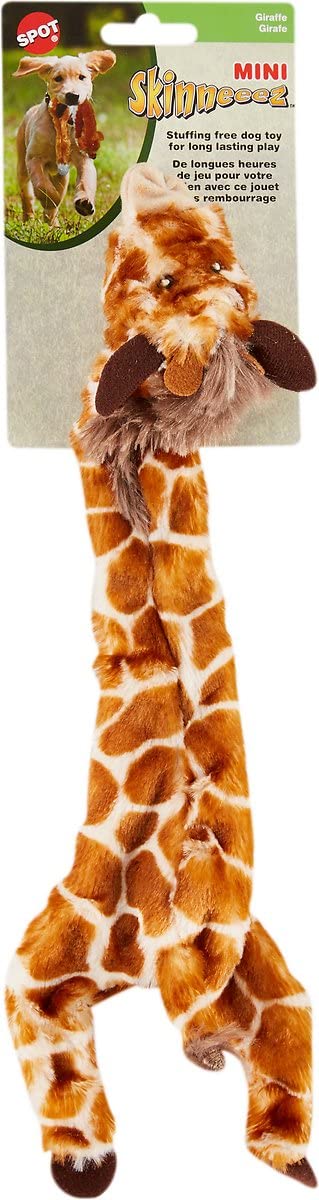 Spot Mini Skinneeez Stuffless Dog Toy With Squeaker | Plush Tug Of War Giraffe Squeak Toy For Small And Large Dog Breeds | Interactive Dog Toy | Small
