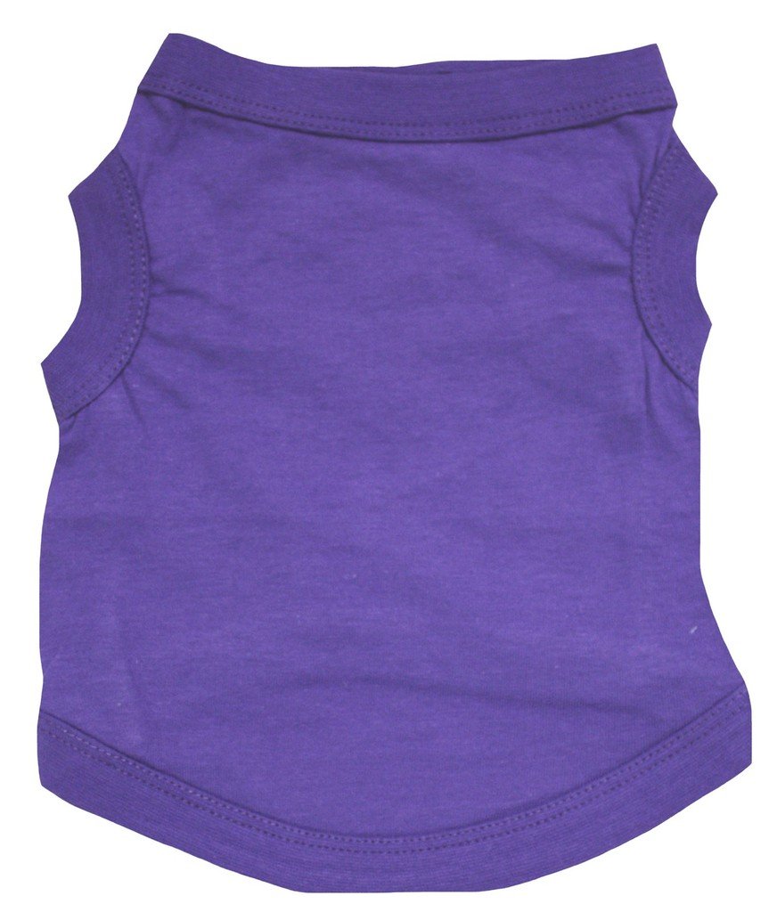 Petitebella Plain Single Color Puppy Dog Shirt (Purple, Xx-Large)