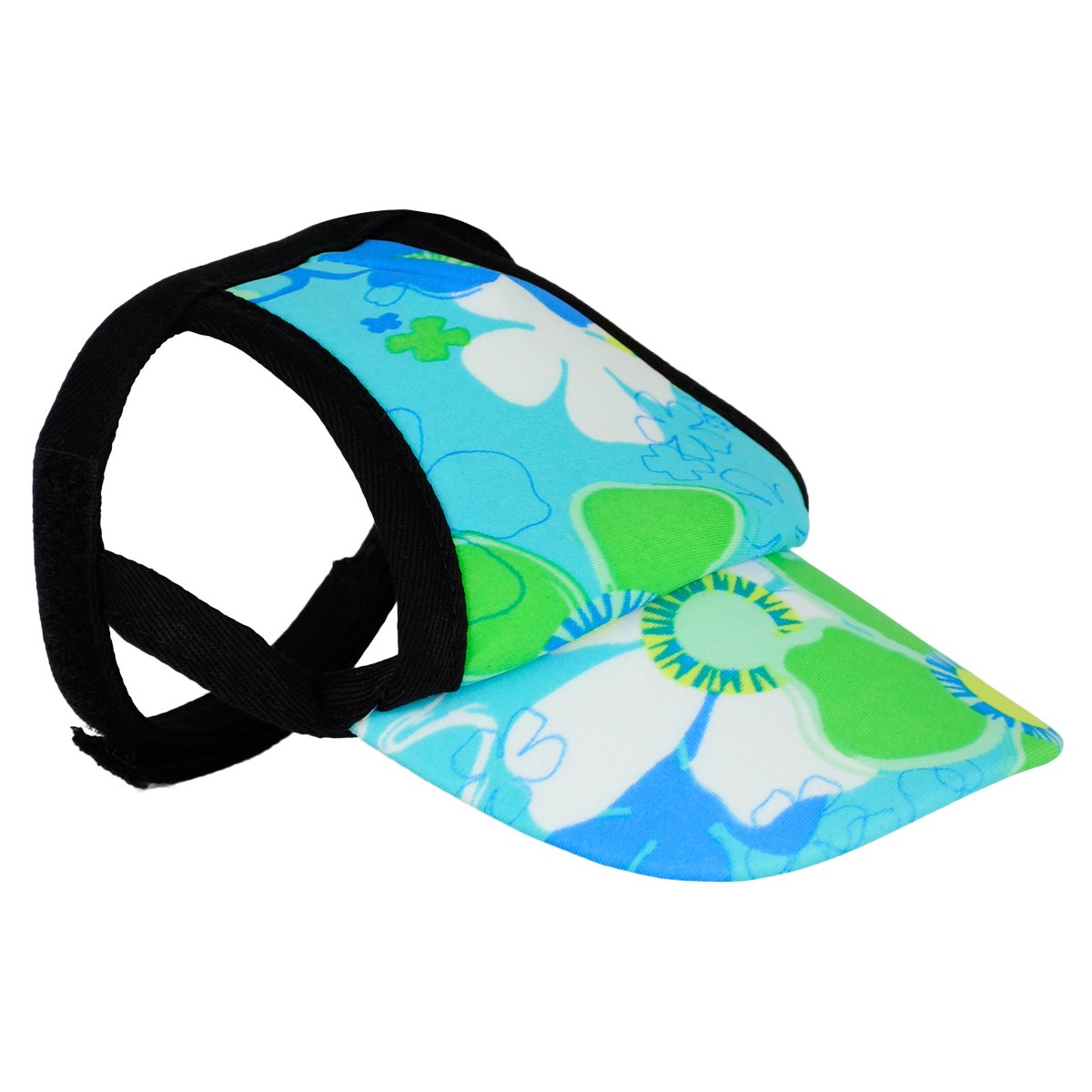 PlayaPup Sun Protective Dog Visor, Daisy Azure, X-Large