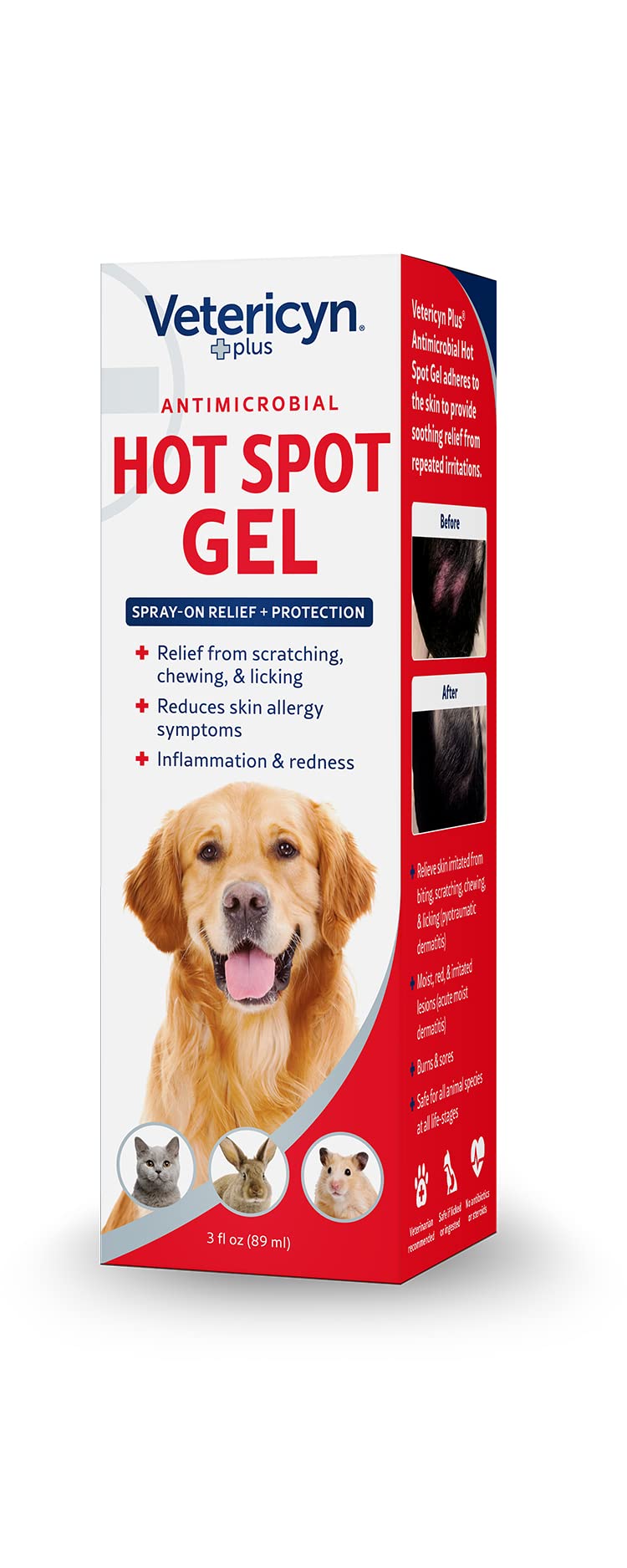 Vetericyn Plus Dog Hot Spot Gel | Spray-On Hot Spot Care for Dogs, Relieves Dog Itchy Skin and Allergy Symptoms, Helps with Skin
