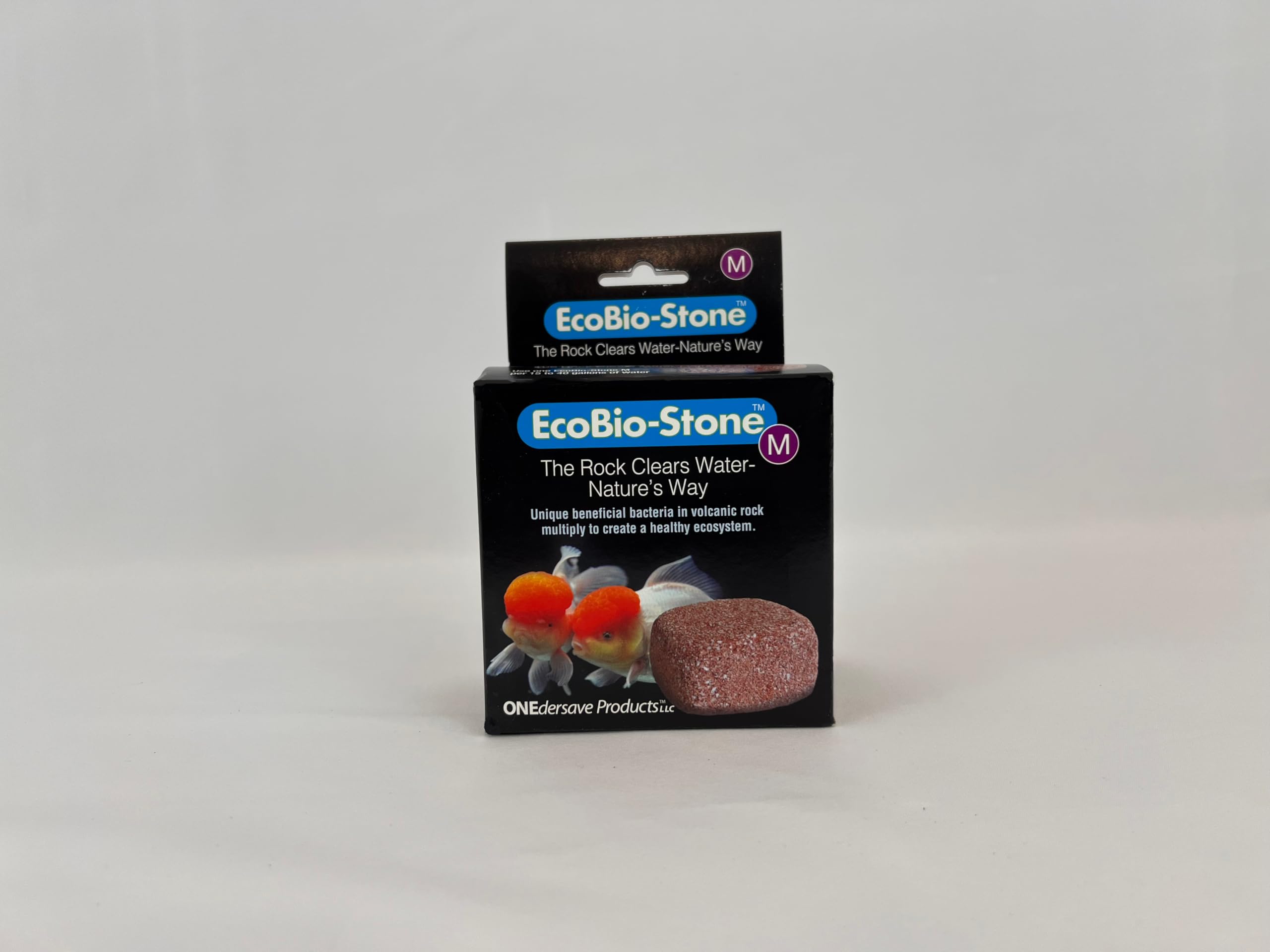 EcoBio-Block Stone for Aquariums, Medium - Natural Water Clarifier and Odor Remover, Treats 15 to 40 Gallons