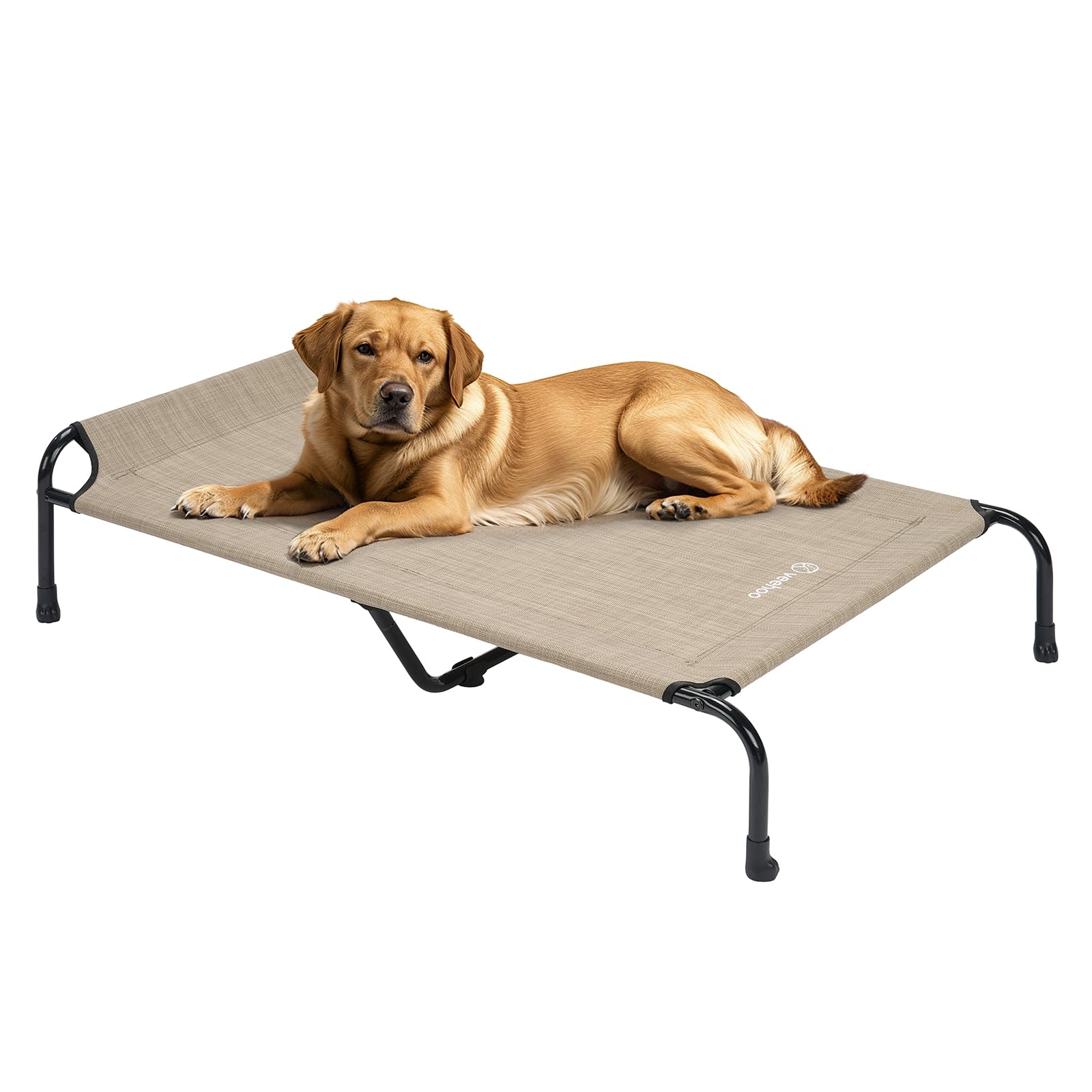 Veehoo Original Elevated Dog Bed - Outdoor Raised Dog Cot Bed For Large Dogs, One-Sided Raised Headboard Cooling Pet Bed, Dog Sl