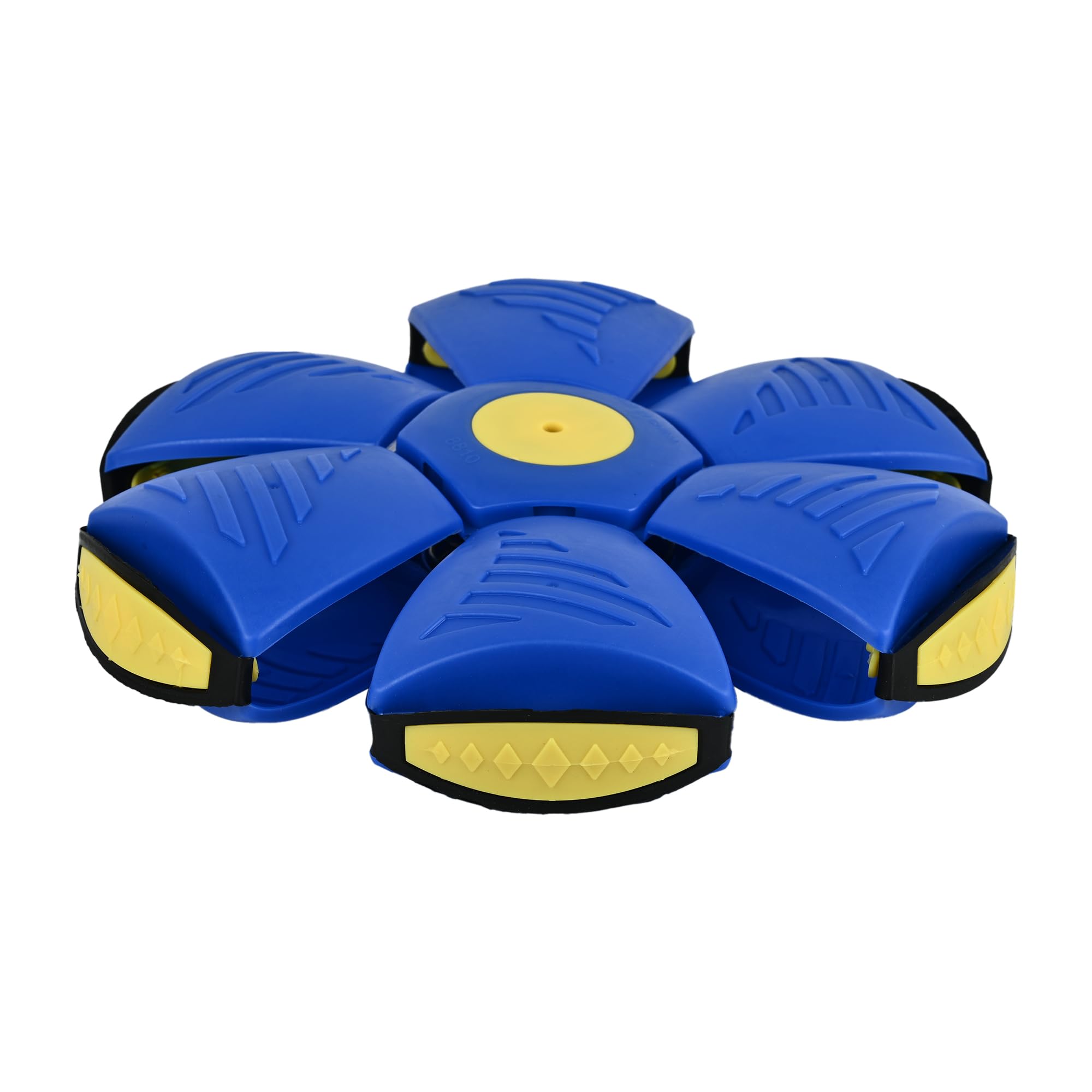 Furry Freak 2in1 UFO Magic Ball Dog Toy  Interactive Collapsible Spring Ball for Outdoor Fetch & Exercise (Blue)