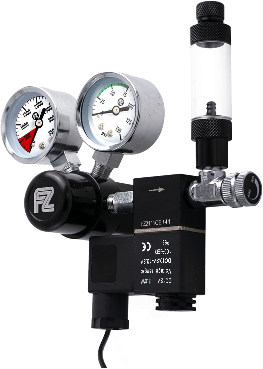 Fzone Aquarium Co2 Regulator Dc Solenoid With Bubble Counter And Check Valve Plant Grow Diy Co2 System Cga320 Side Open Cylinder