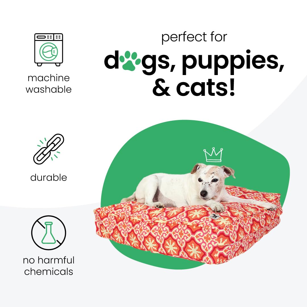 Molly Mutt Huge Dog Bed Cover - Papillon Print - Measures 36”X45”X5’’ - 100% Cotton - Durable - Breathable - Sustainable - Machine Washable Dog Bed Cover