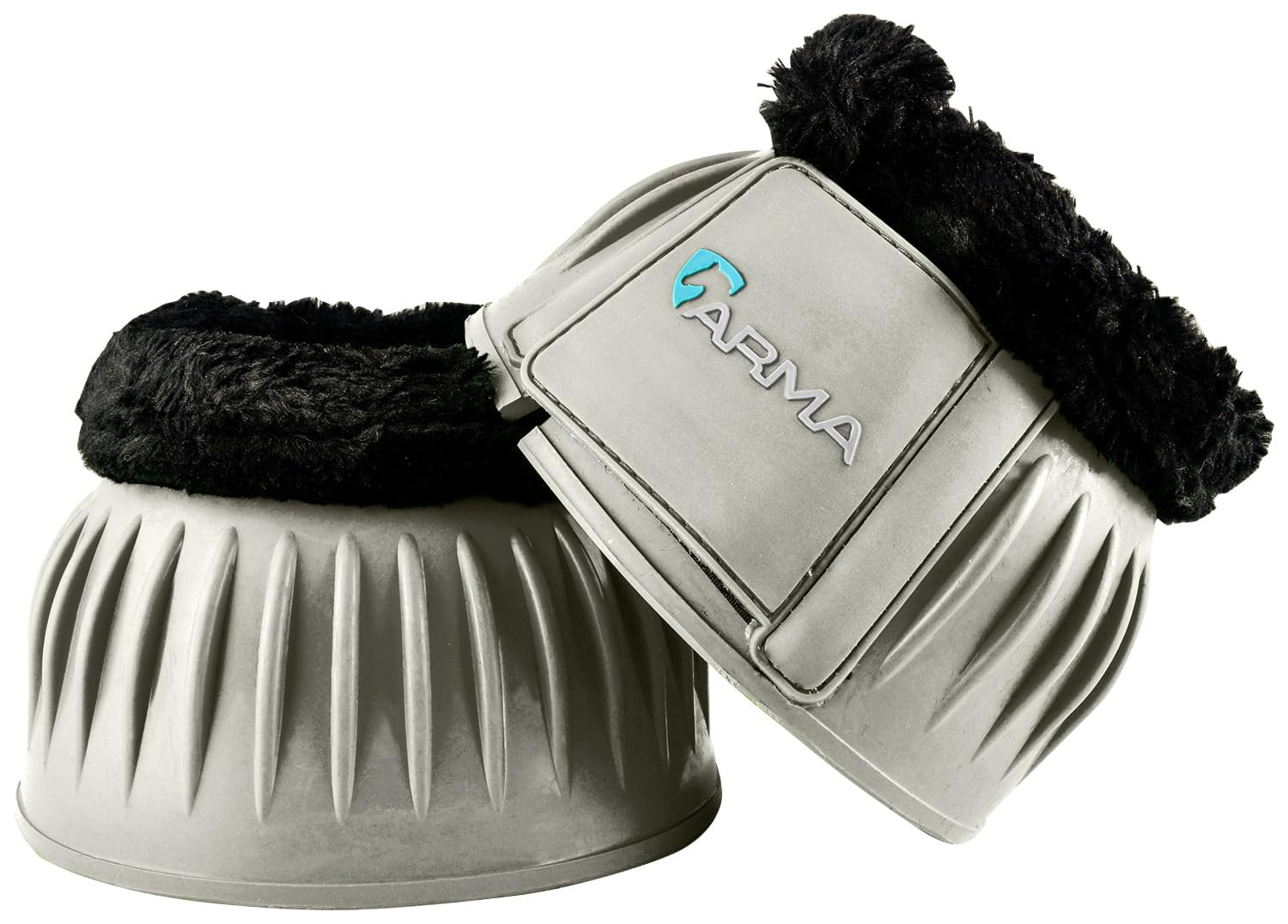 Shires Arma Fleece Trim Bell Boot (Grey, Full)