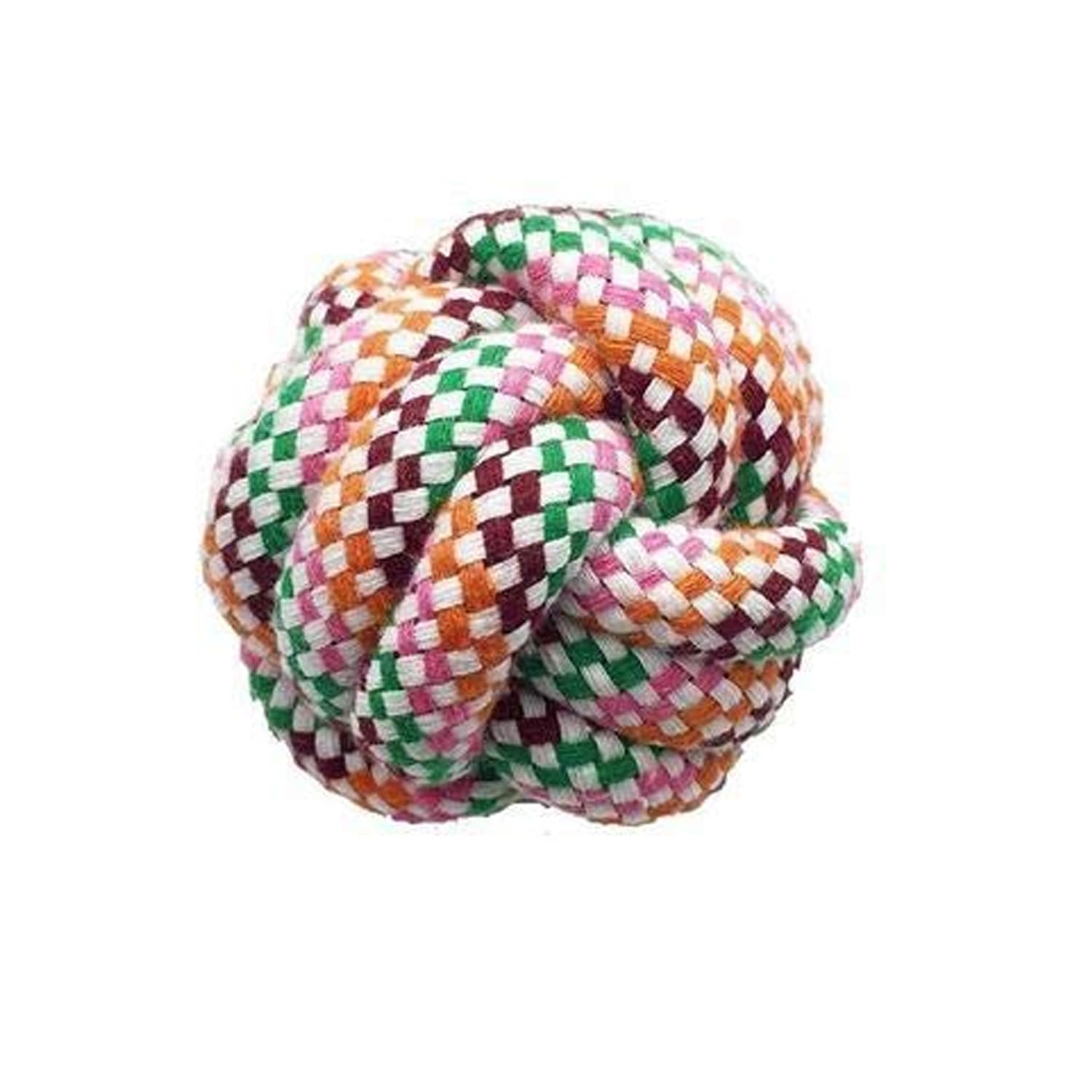 Emily Pets Dogs Cats Chew Durable Rope Knot Ball Toy, Teeth Cleaning, Playing Toy For Kittens, Cats, Puppy And Dogs (Color May V