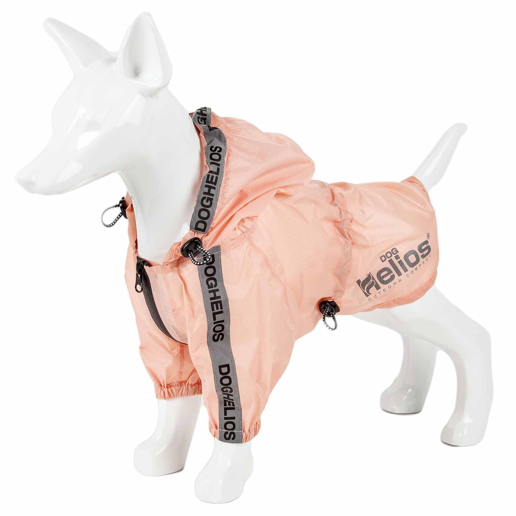 Dog Helios Torrential Shield Adjustable And Waterproof Dog Raincoat Poncho, Md, Pink