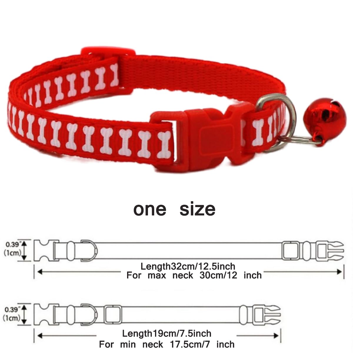 Red Dog Collar With Bell, Soft Nylon Identification Cat Collars With Bells For Xxs Xs Small Tiny Little Pet Girl Puppy Collar Fe