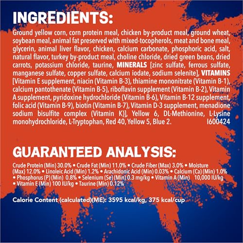 Purina Friskies Tender and Crunchd With Flavors of Chicken, Beef, Carrots and Green Beans - (Pack of 4) 3.15 lb. Bags