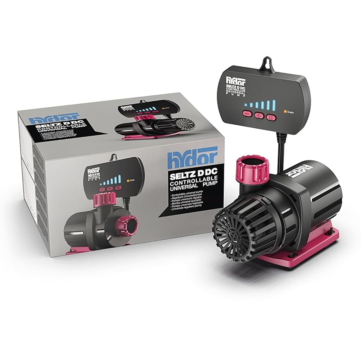 Hydor Seltz D Dc Controllable Universal Pump 500 Gph, 750 Gph And 1000 Gph For Aquariums, Reefs, Ponds, Turtles, Terrariums And Fountains, Black, 1000 Gal (P21131.01)