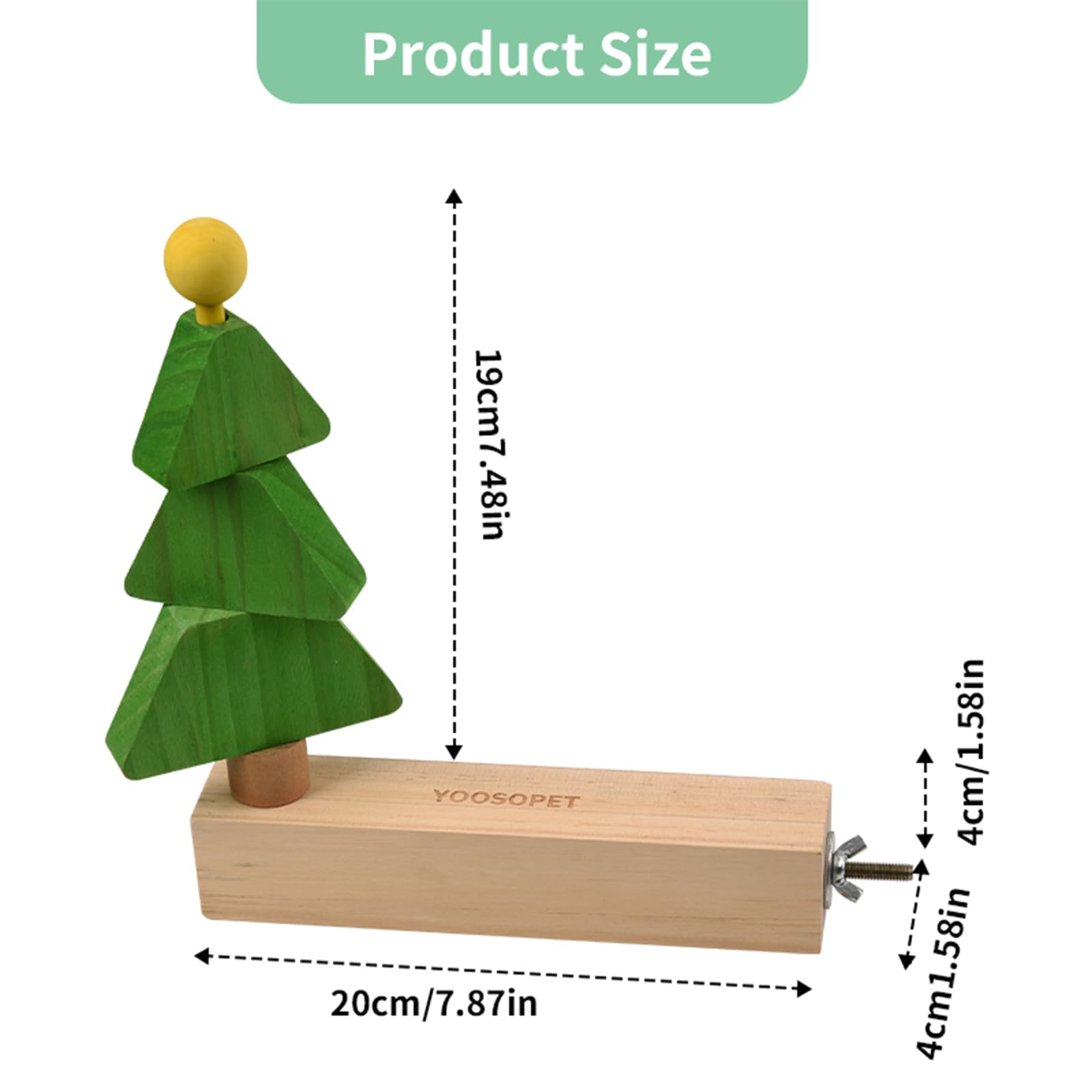 Bird Toys & Bird Perch, Bird Wooden Block Chewing Toy Parrot Foraging & Puzzle Toys Bird Cage Accessories For Conures Parakeets