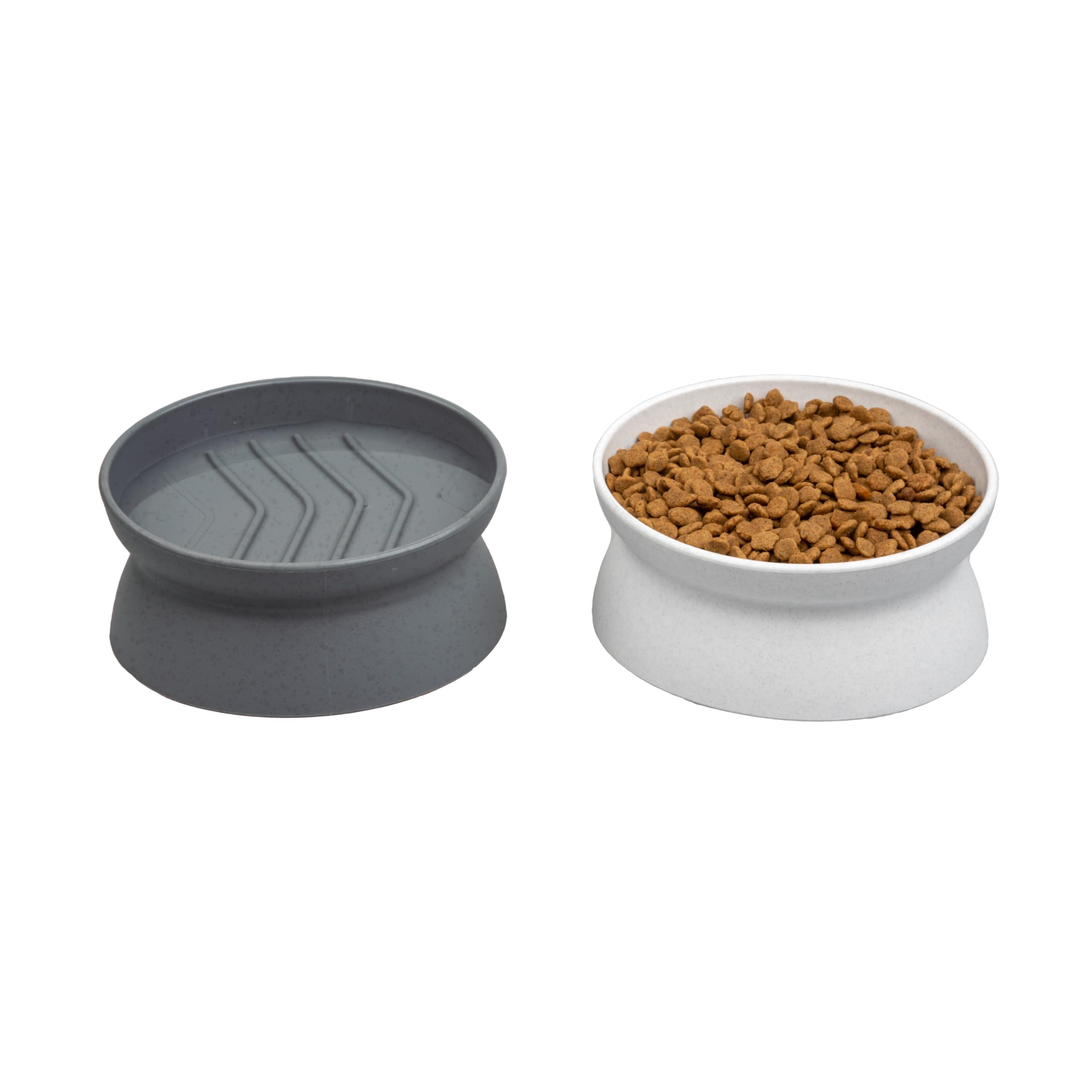 Kitty City Raised Cat Food Bowl Collection/Stress Free Pet Feeder and Waterer and Slow Feed Bowls