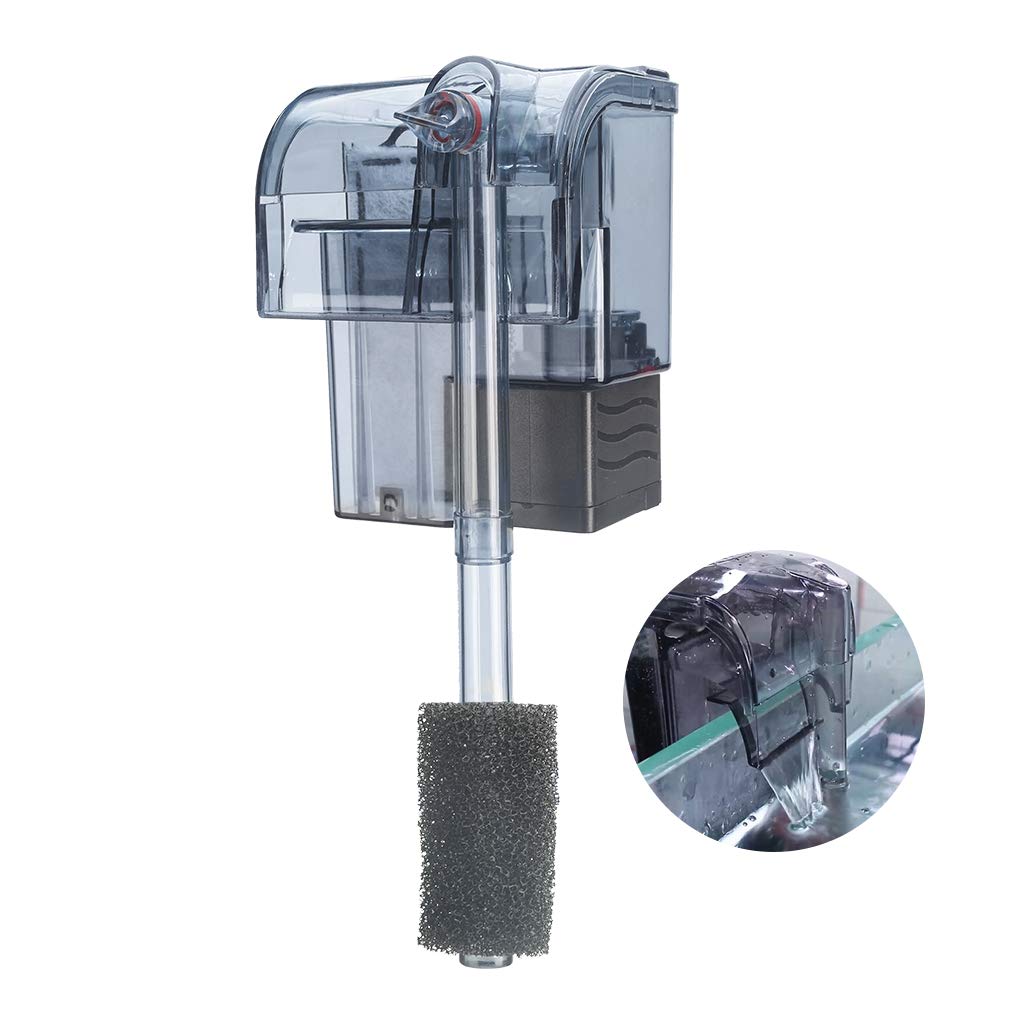 Boxtech Aquarium Hang On Filter - Power Waterfall Suspension Oxygen Pump - Submersible Hanging Activated Carbon Biochemical Wall