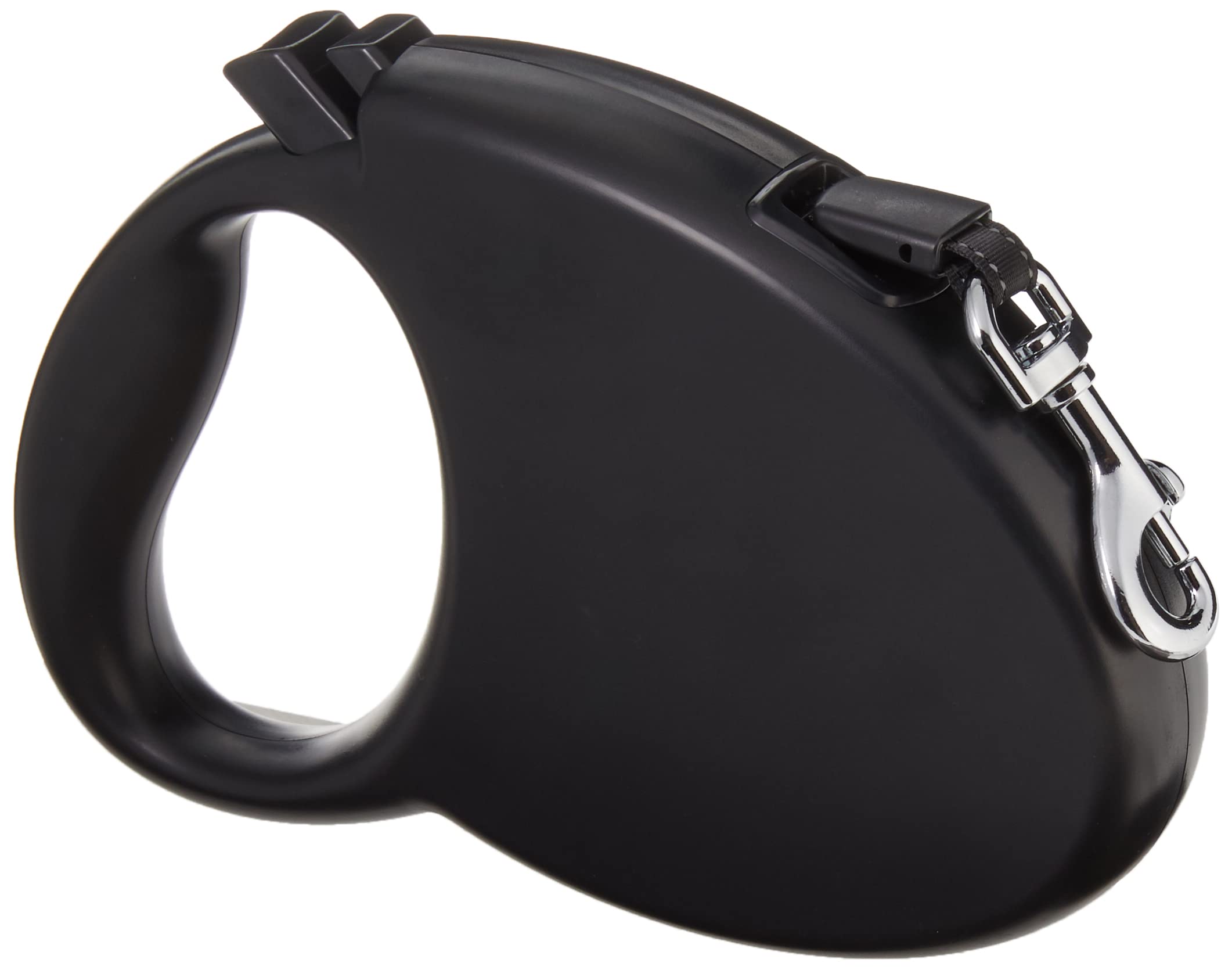 Amazon Basics Retractable Pet Leash, For Dogs Under 44 Lbs, Locking Mechanism, Large - 24Ft, Black
