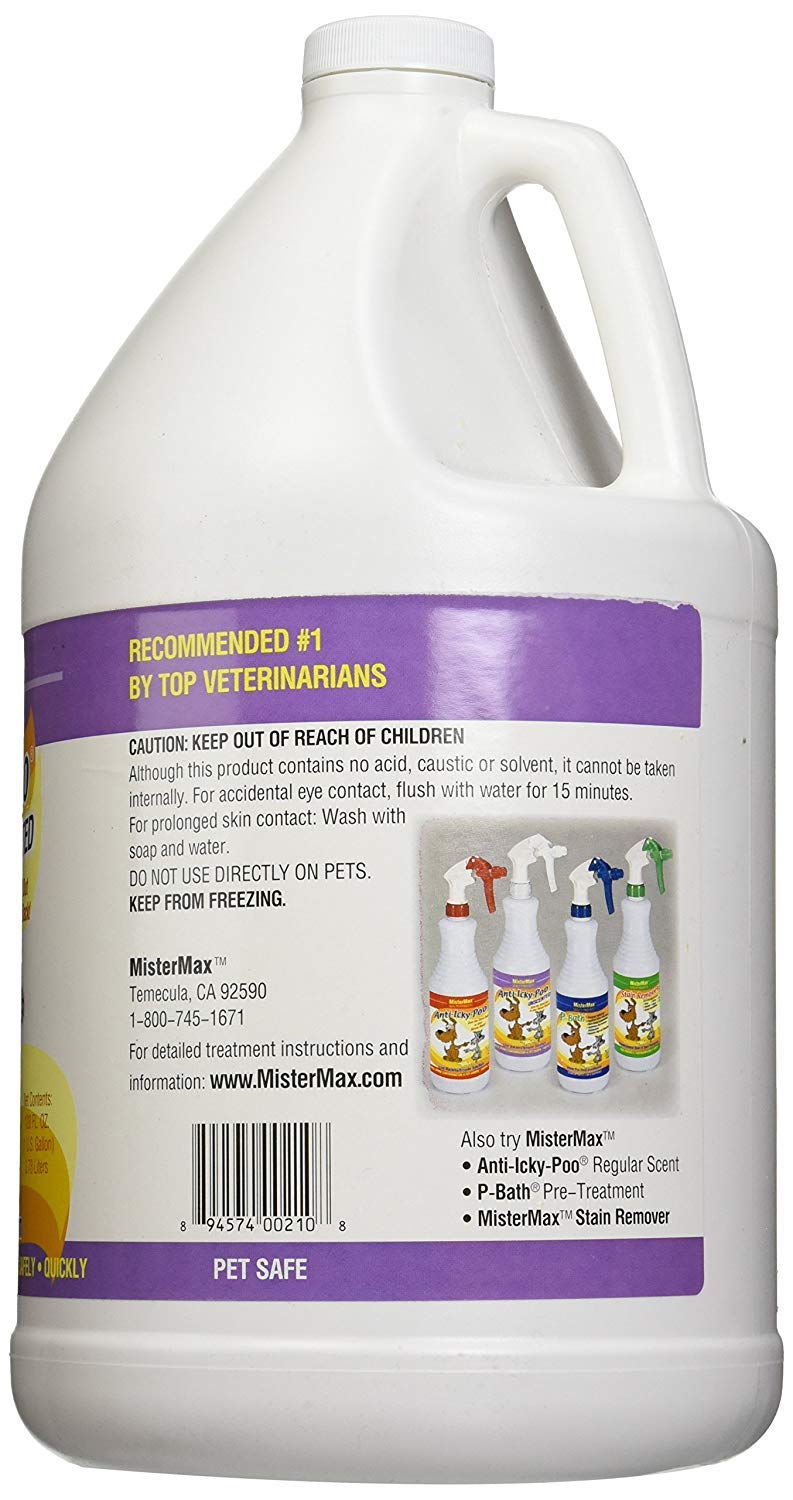 Mister Max Anti Icky Poo Odor Remover, Unscented, Gallon Size, 128 Fl Oz