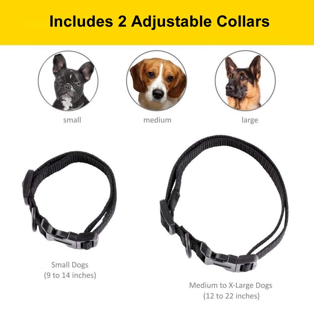Exuby Shock Collar For Small Dogs With Remote - Includes 2 Collars - Small & Medium And Training Clicker – 3 Modes (Sound, Vibration & Shock) With Rechargeable Batteries