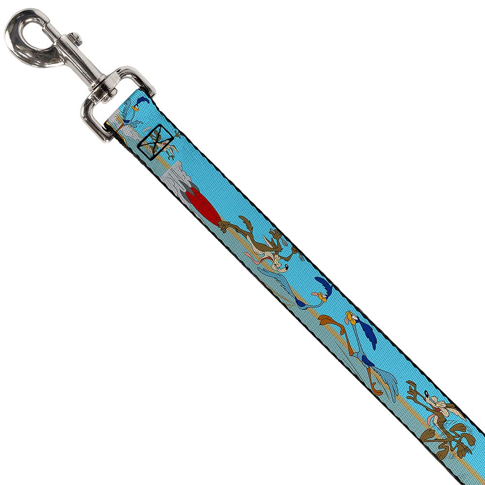 Buckle-Down Pet Leash - Road Runner/Wile E. Coyote Scene2 Desert - 4 Feet Long - 1/2' Wide