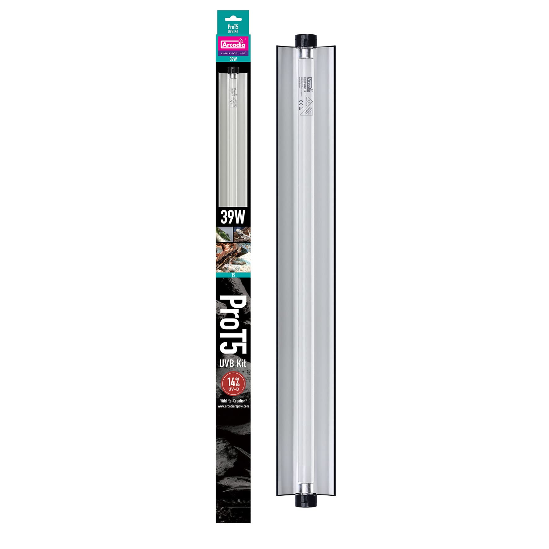 Arcadia Pro T5 Uvb Lighting Kit - 39W - Dragon