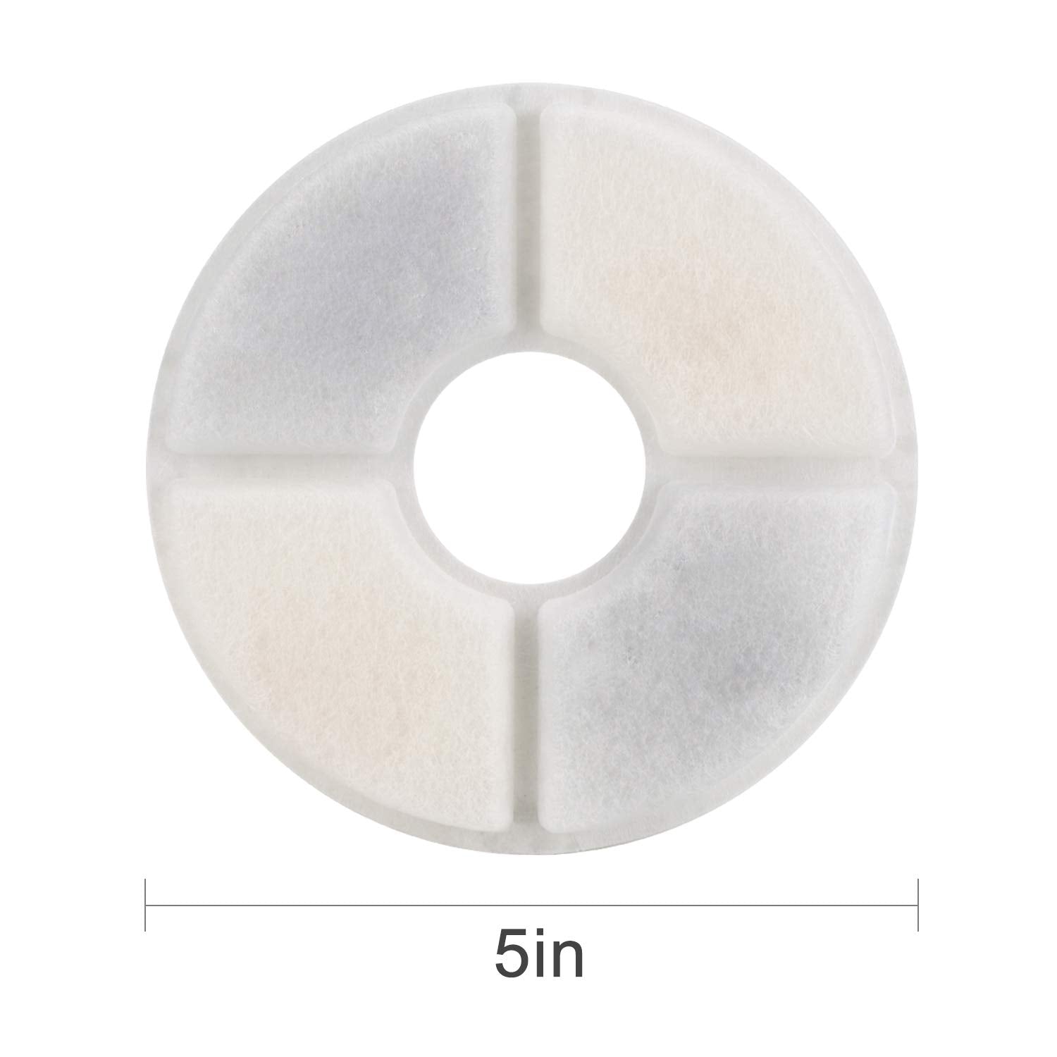Wonder Creature Cat Water Fountain Replacement Filter, 8-Pack Activated Carbon Filters for Most Pet Water Fountains, White