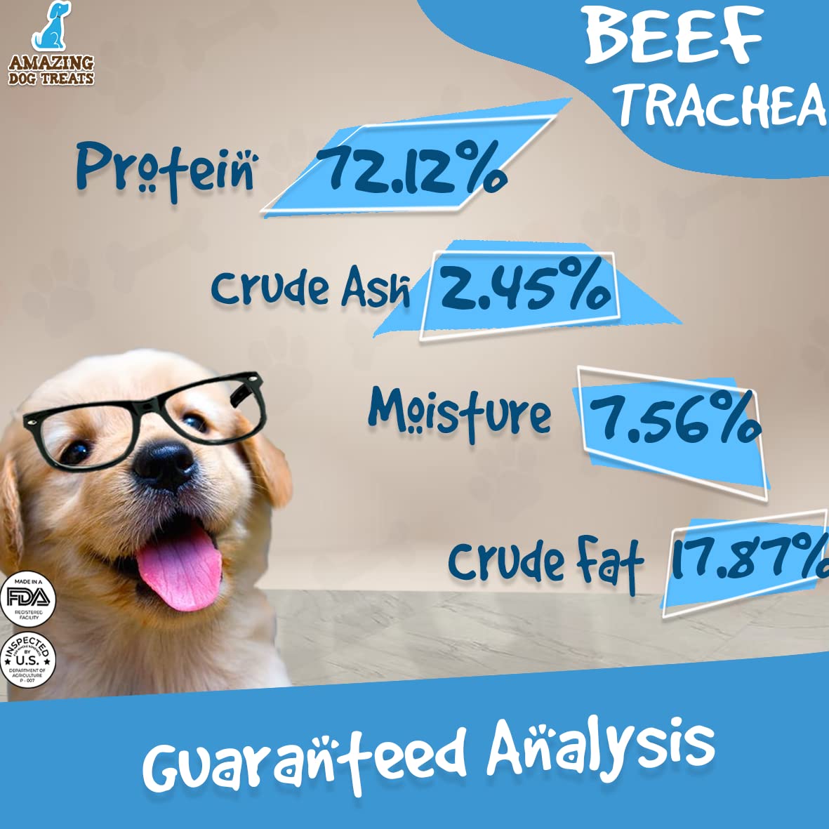 Amazing Dog Treats - 2-3 Inch Beef Trachea Rings (50 pcs/pck) - Premium Dog Chews- Great for Small Size Dogs - Excellent Source