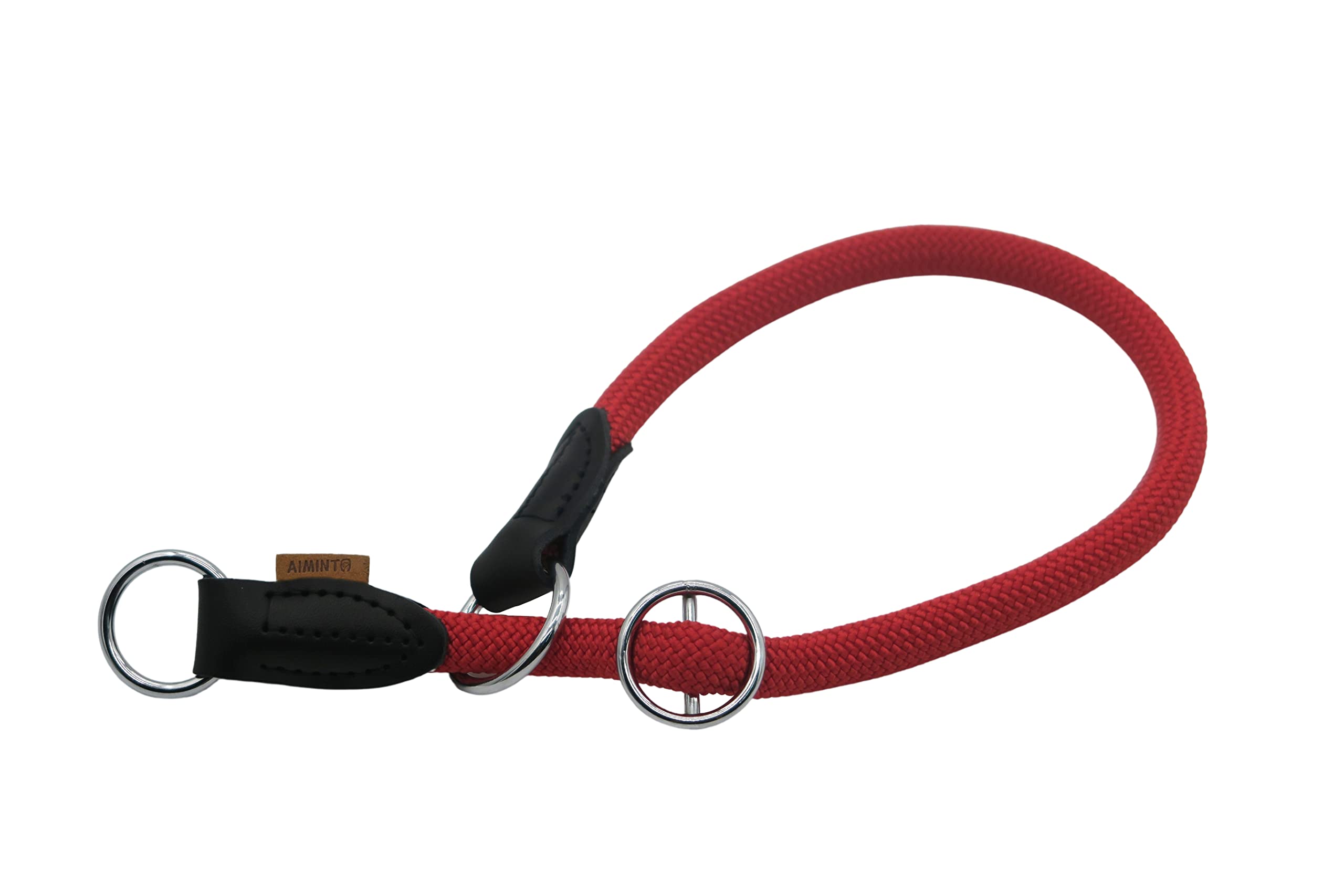 Aiminto Braided Round Martingale Dog Collar, Training Collar With Slidable Stop Ring - Ideal For Large Dogs (Xl(1/2) - 26 Lo